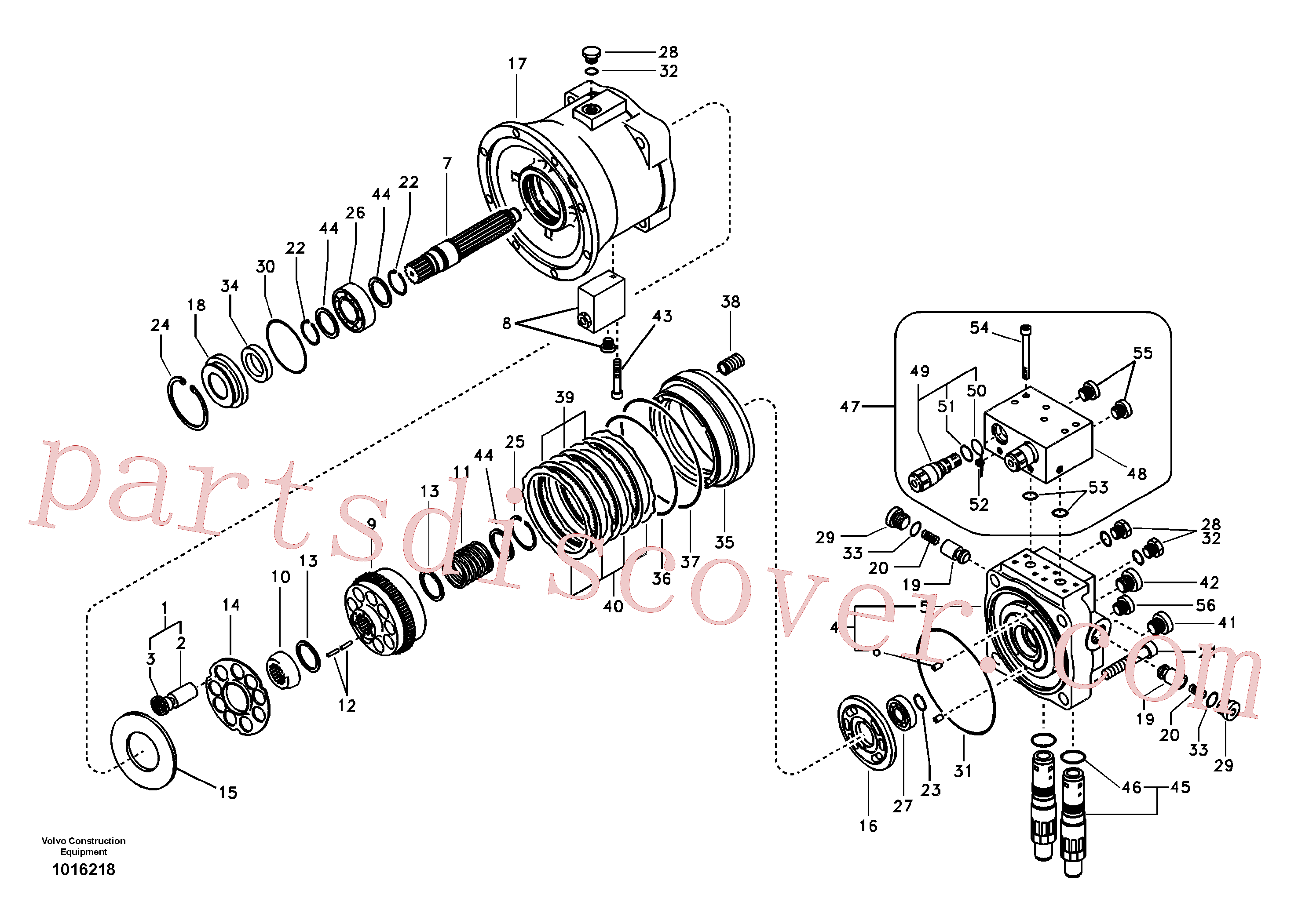 SA8230-25770 for Volvo Swing motor(1016218 assembly)