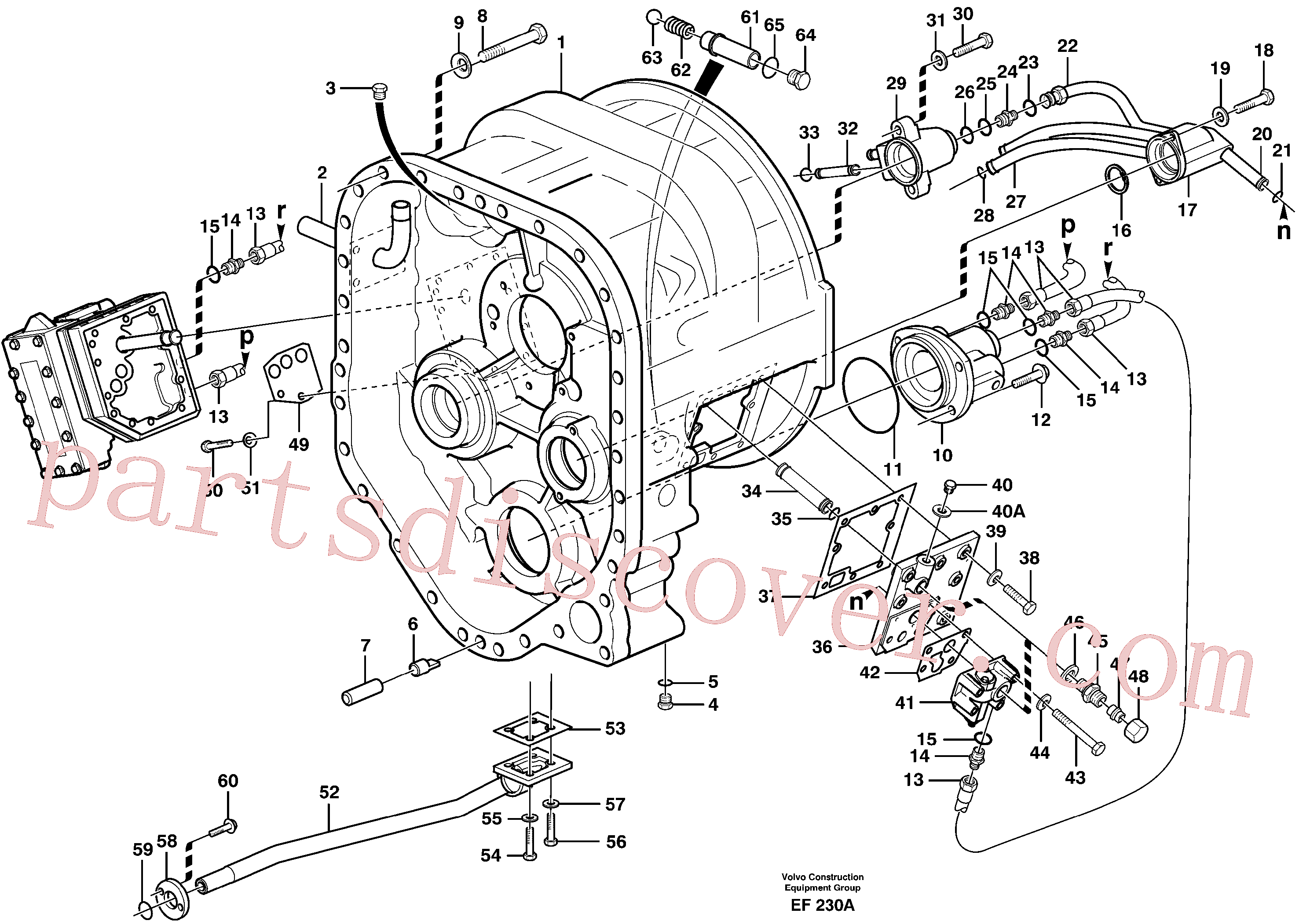 VOE940280 for Volvo Converter housing with fitting parts(EF230A assembly)