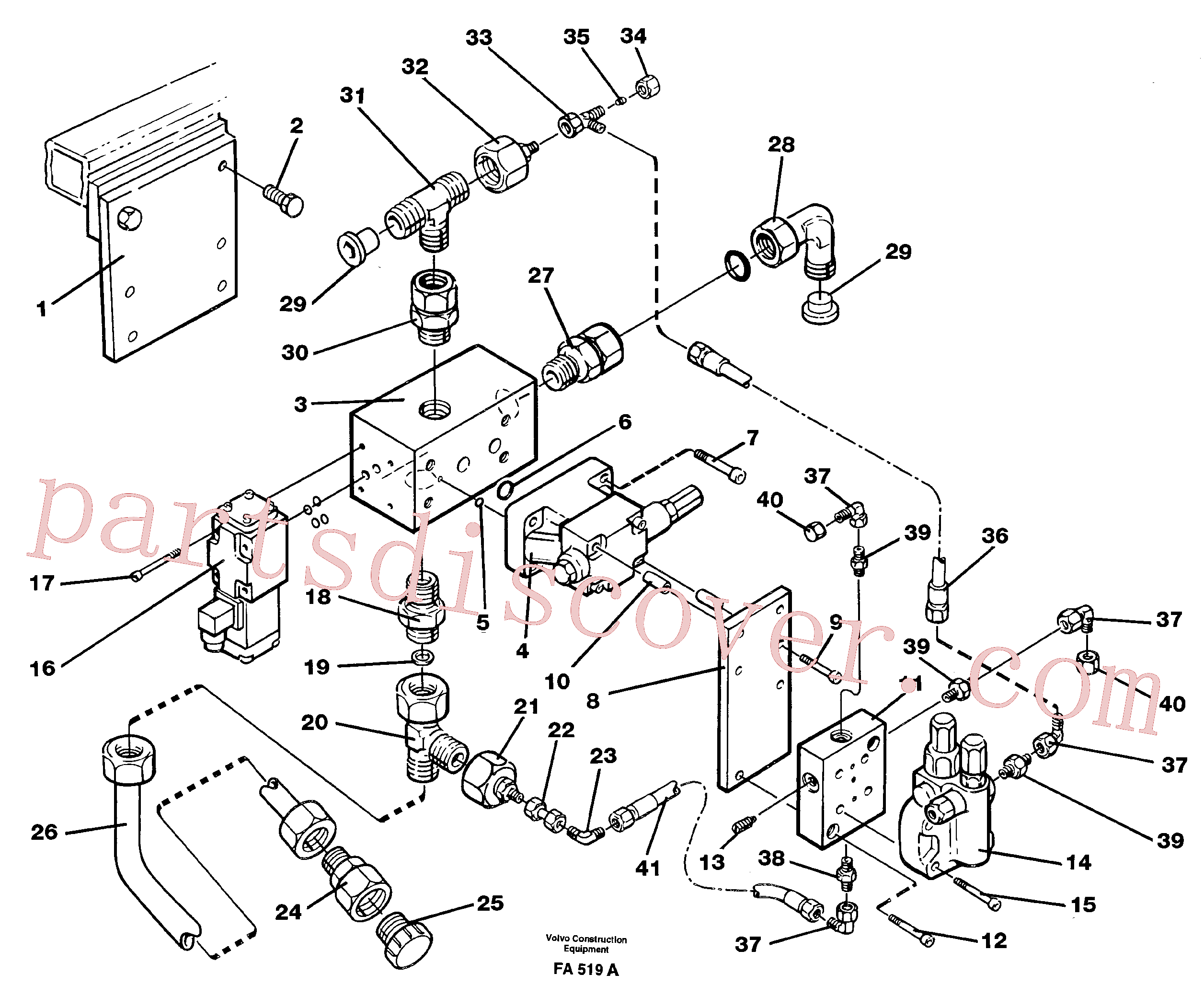 VOE14211644 for Volvo Magnet equipment, Älmhult, valve assembly(FA519A assembly)