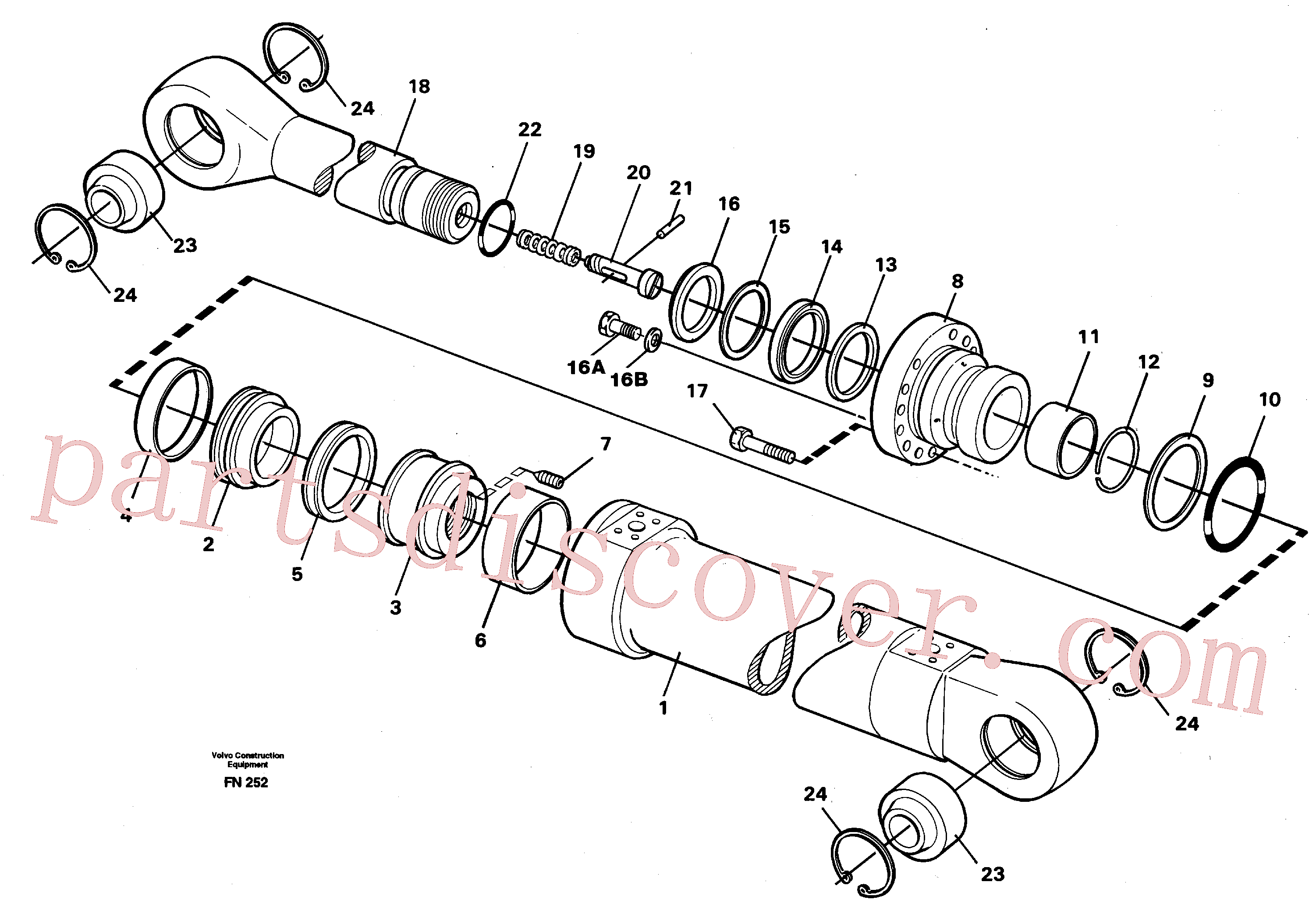 VOE4780220 for Volvo Dipper cylinder, backhoe equipment(FN252 assembly)