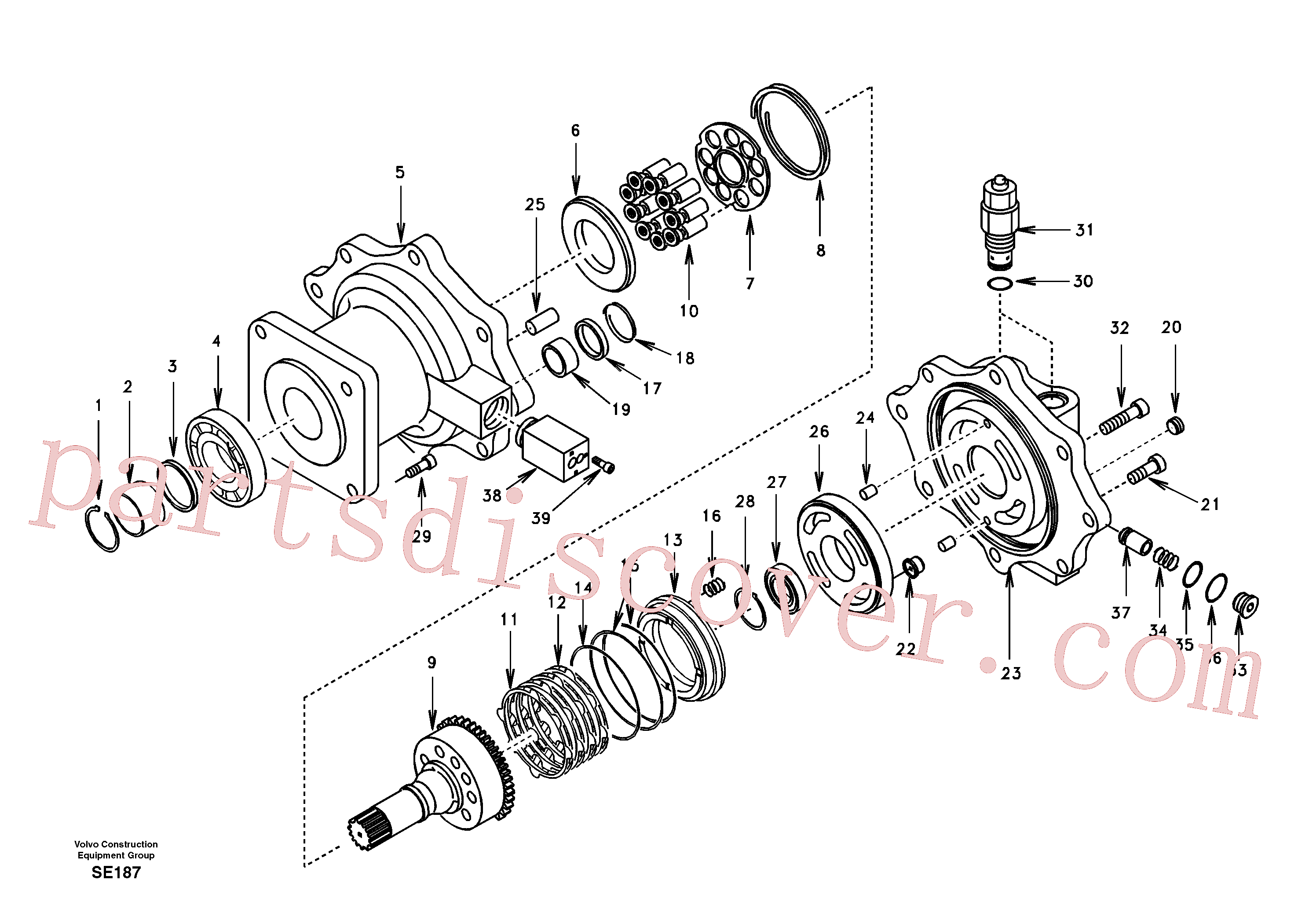 SA8230-22950 for Volvo Swing motor(SE187 assembly)