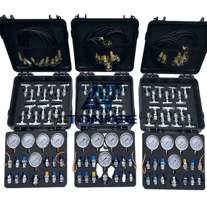 Hydraulic Pressure Gauge Set Diagnostic, Test Kits For Excavator Engine Parts | Partsdic®