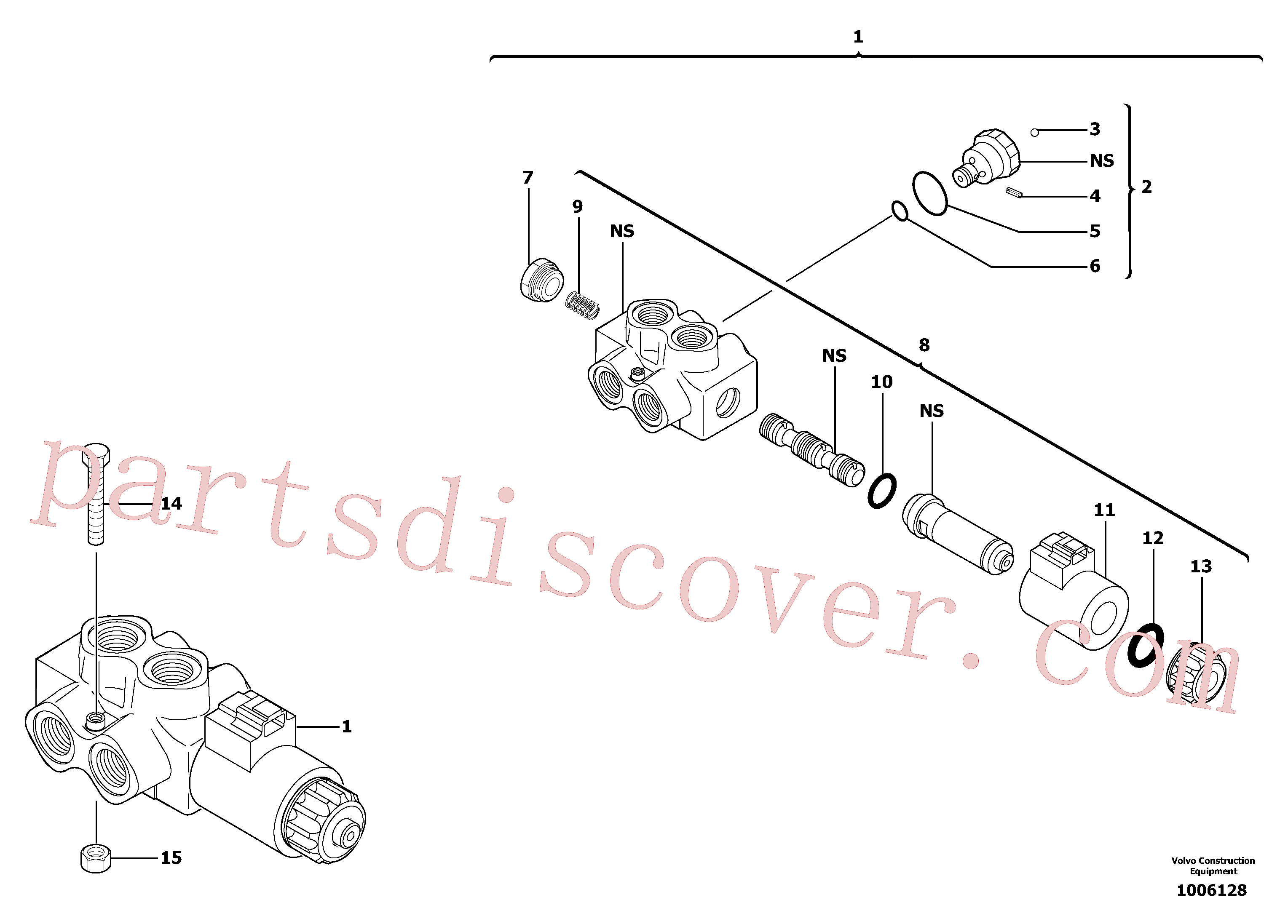 PJ7417884 for Volvo Slewing-offset selector switch(1006128 assembly)