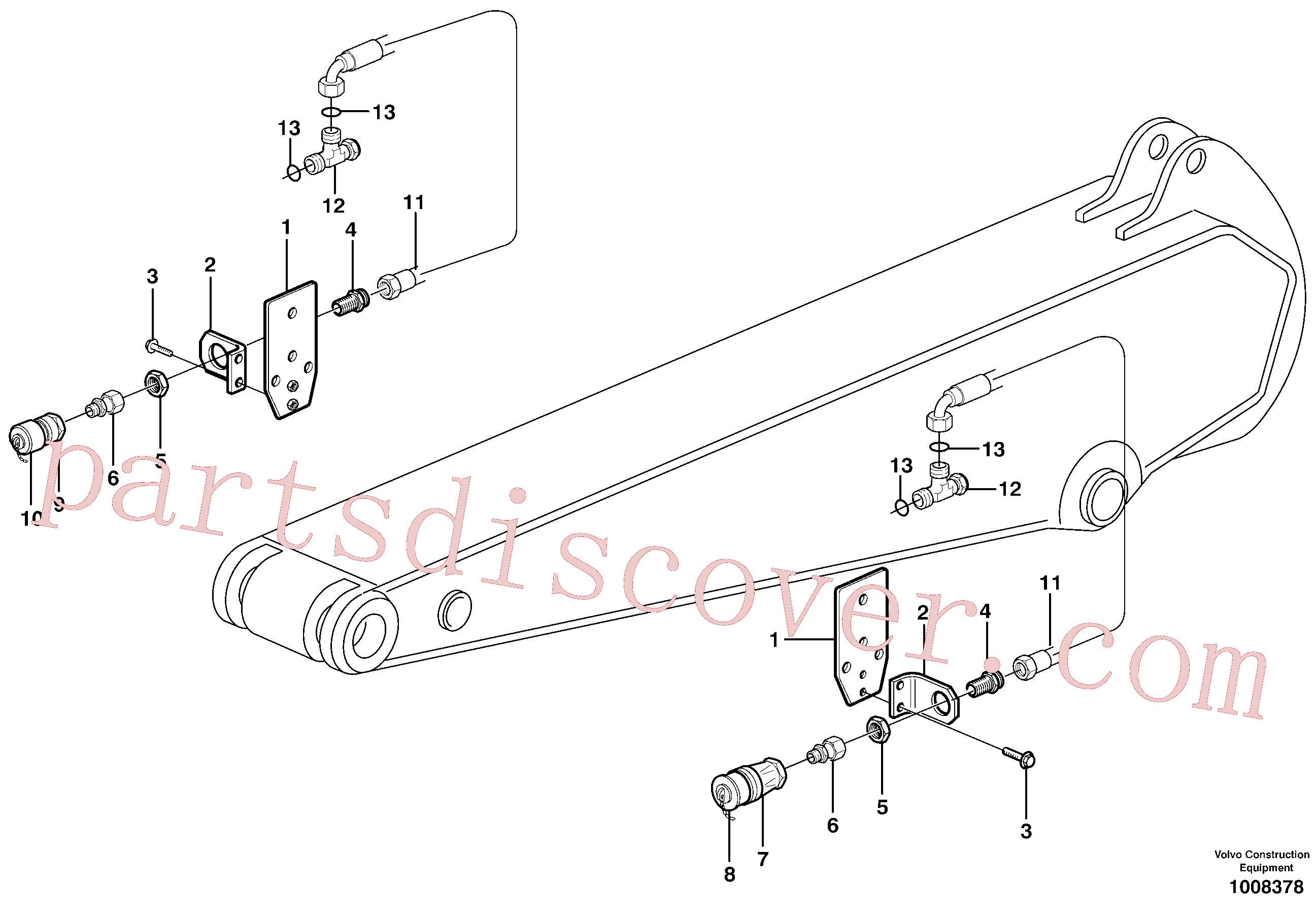 VOE4881358 for Volvo Quick-coupling, X1(1008378 assembly)