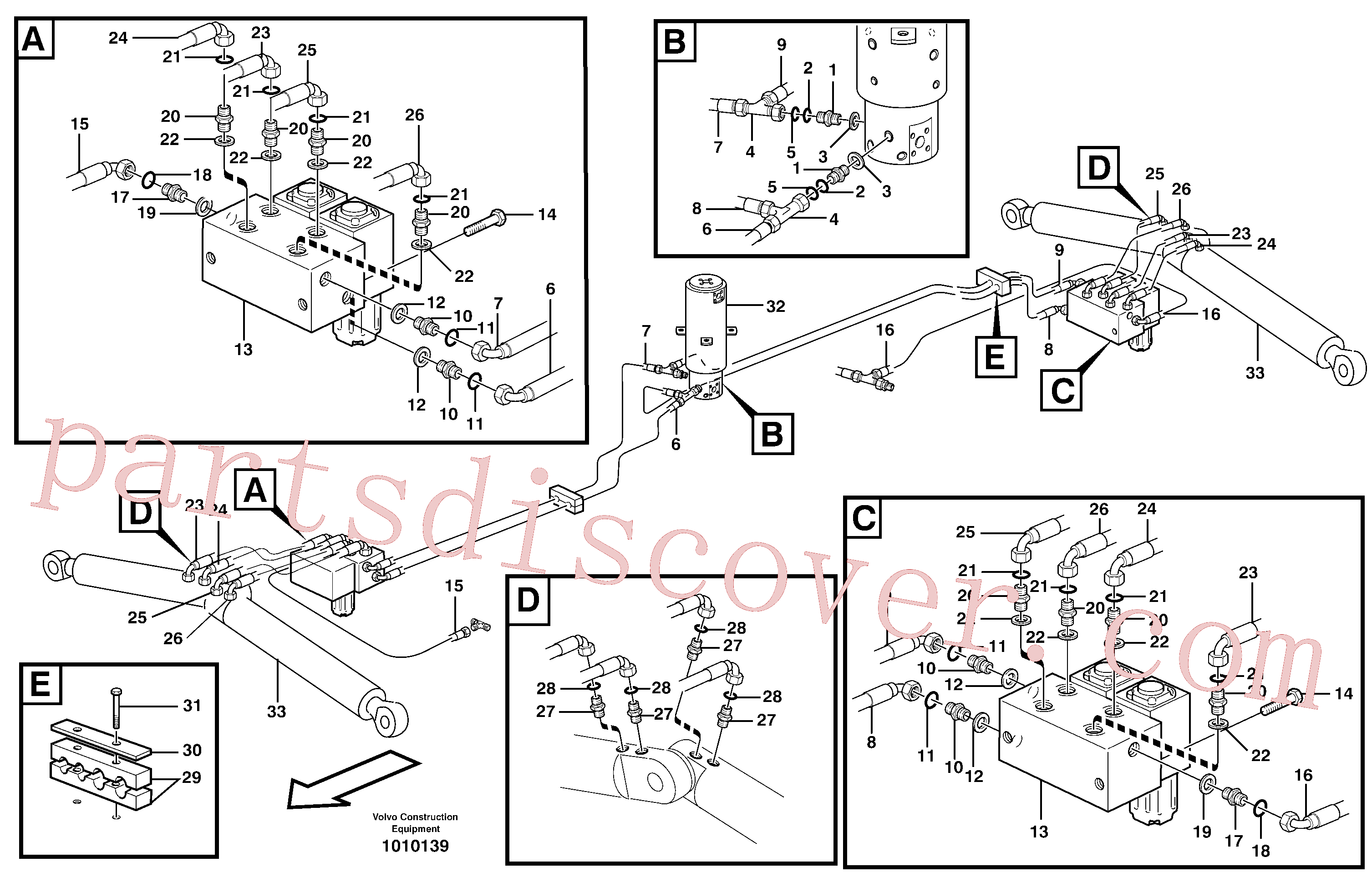 China Made VOE14370248 Fitting parts for Volvo Excavator