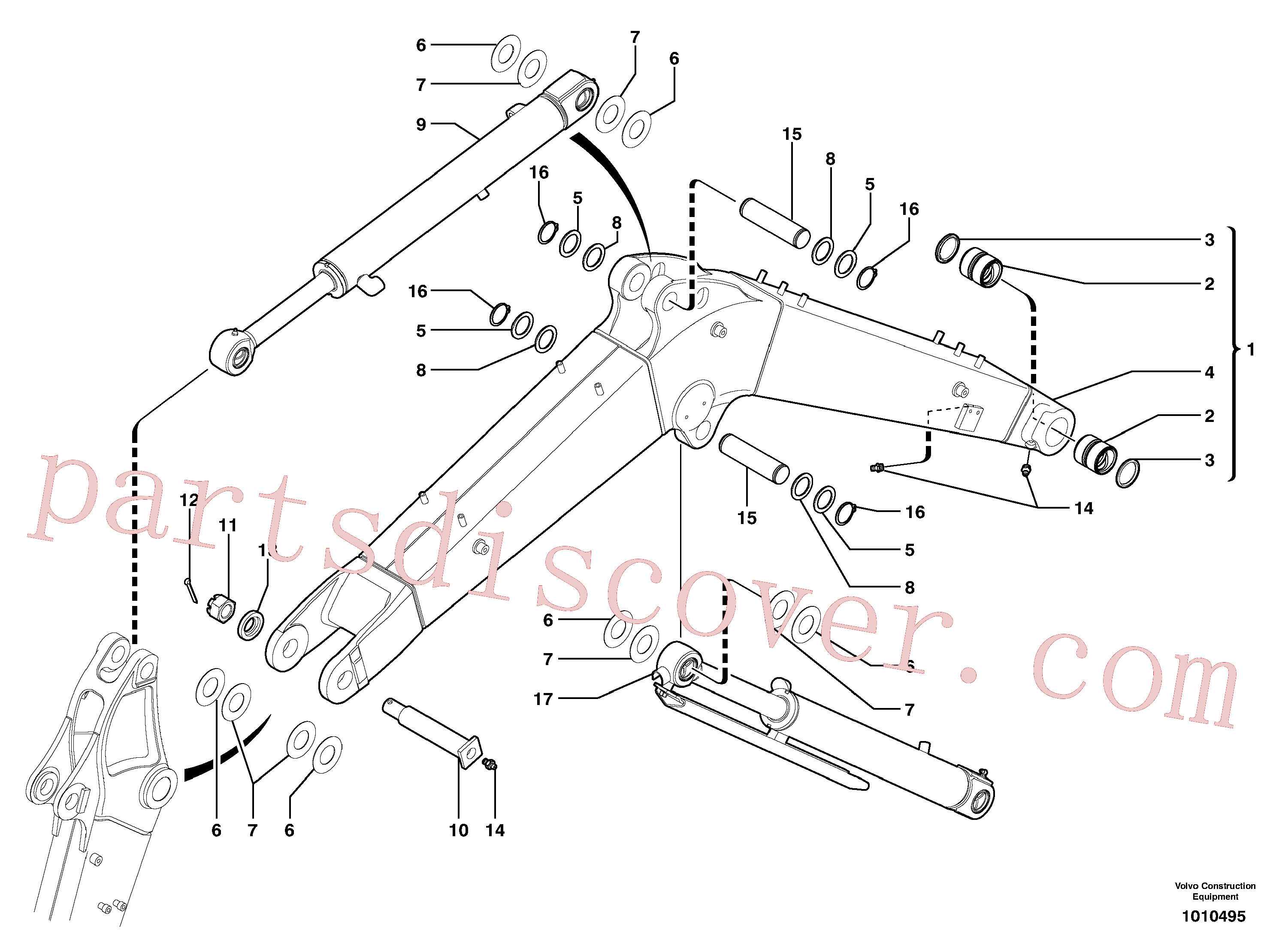 VOE11802087 Pin for Volvo Excavator Parts
