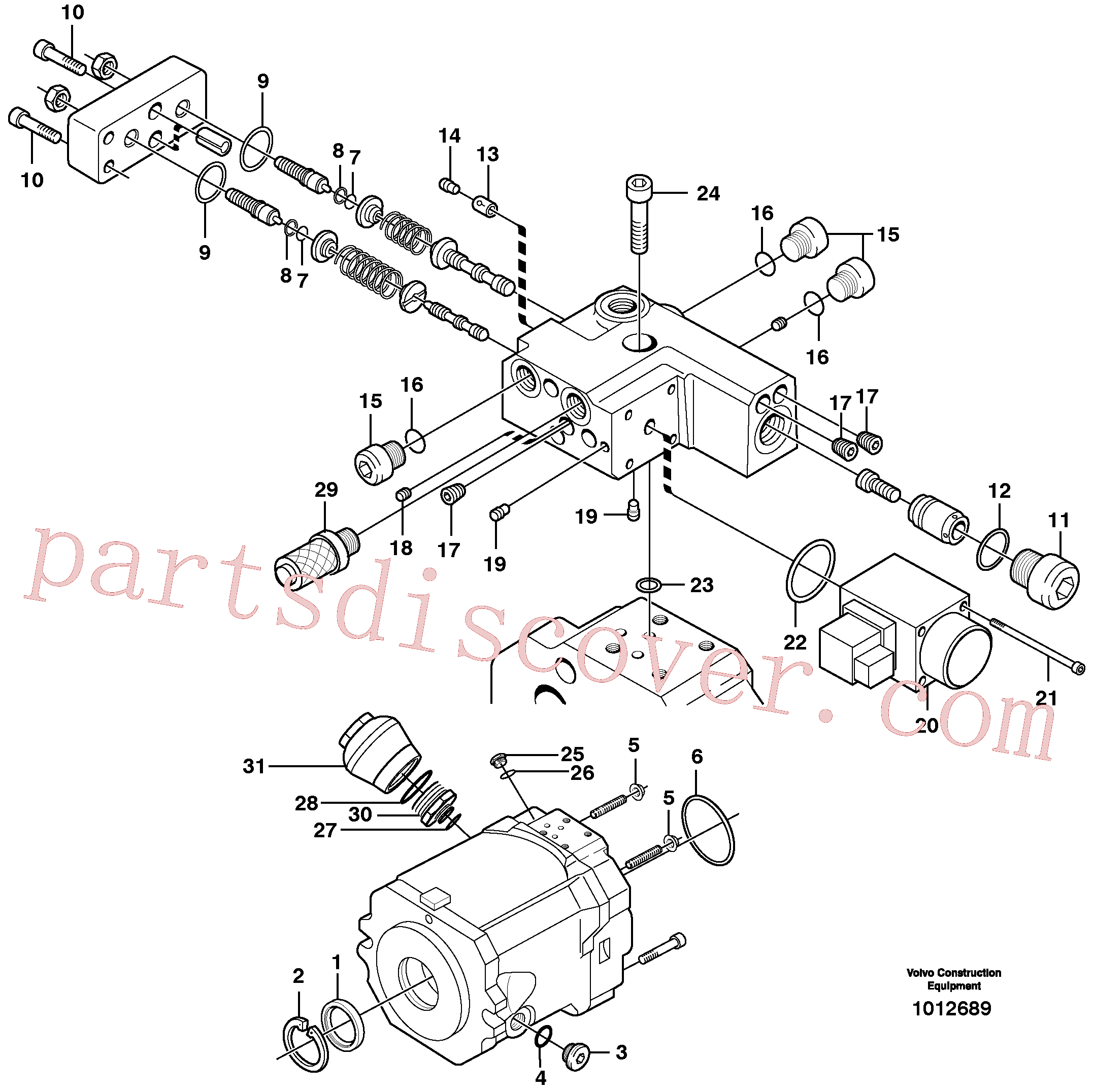 VOE11704820 for Volvo Hydraulic pump(1012689 assembly)