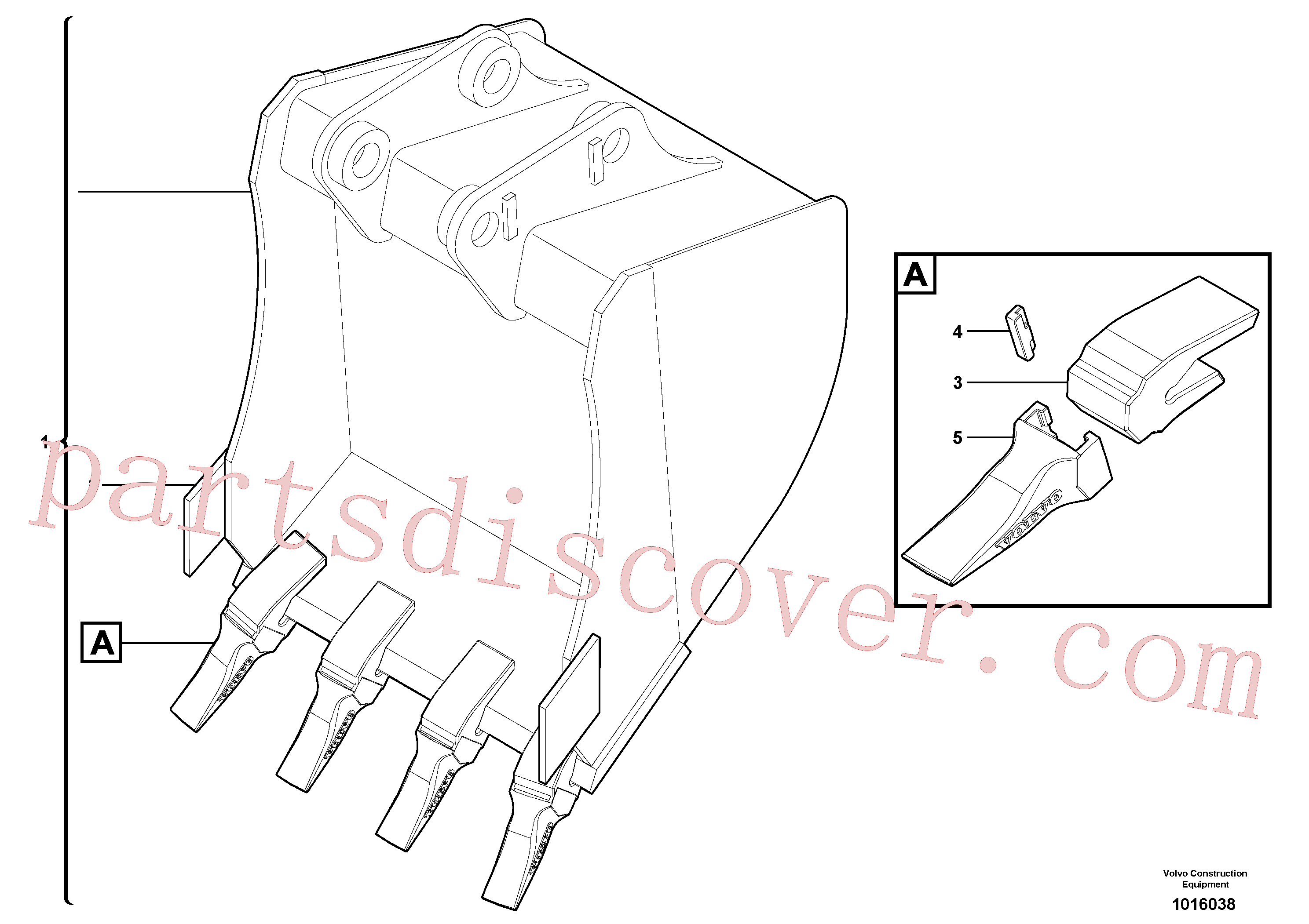 PJ6820264 Bucket for Volvo Excavator spare
