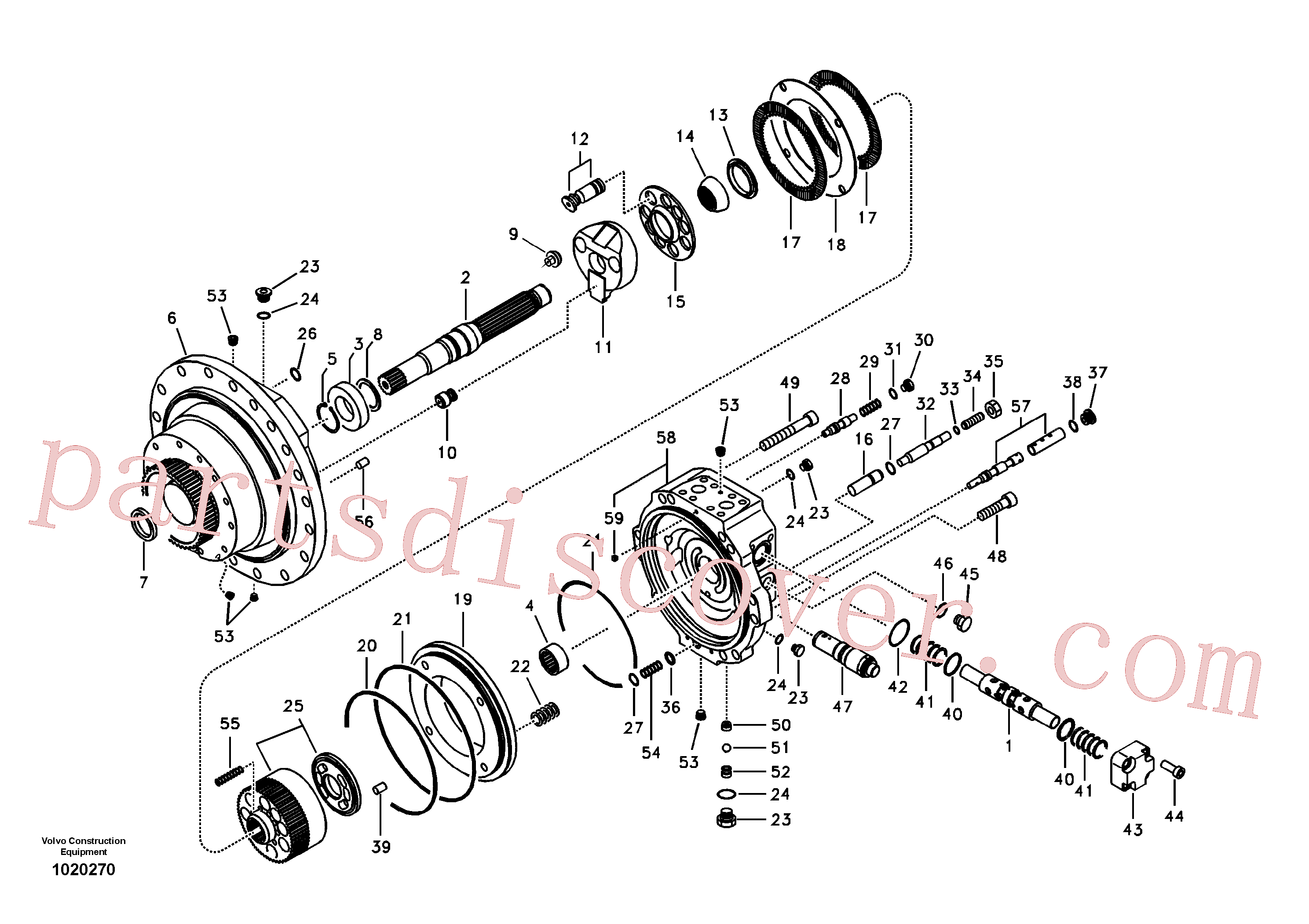 VOE14506950 for Volvo Travel motor(1020270 assembly)