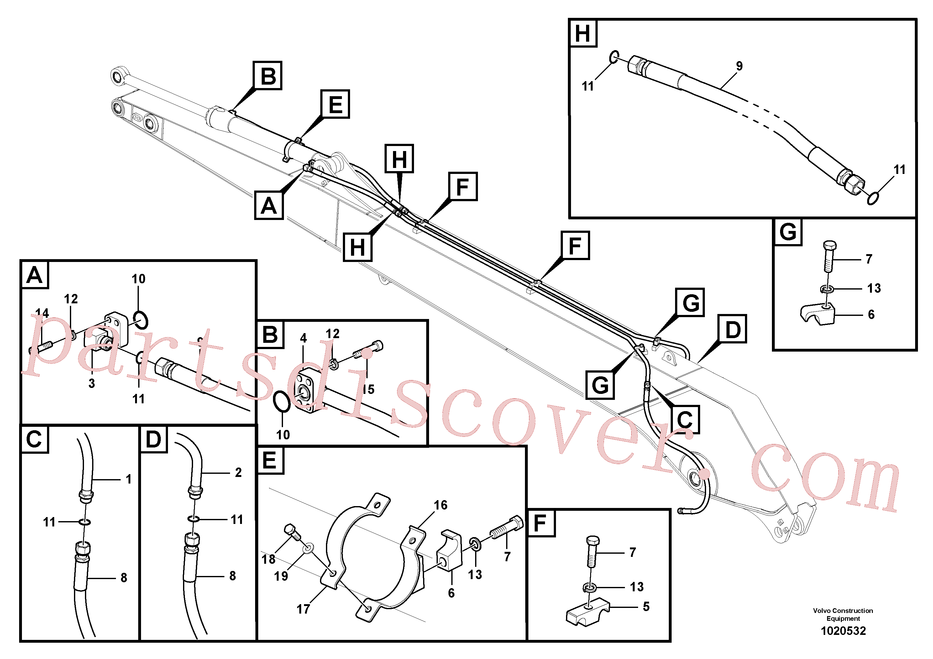 Volvo VOE14574136 Pipe aftermarket part for sale