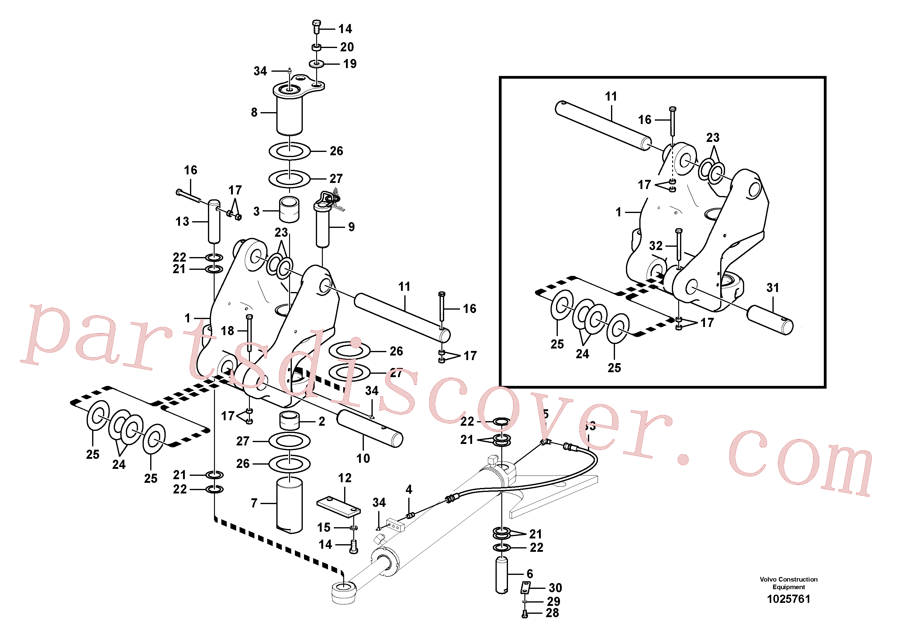 VOE14535805 for Volvo Links to boom(1025761 assembly)