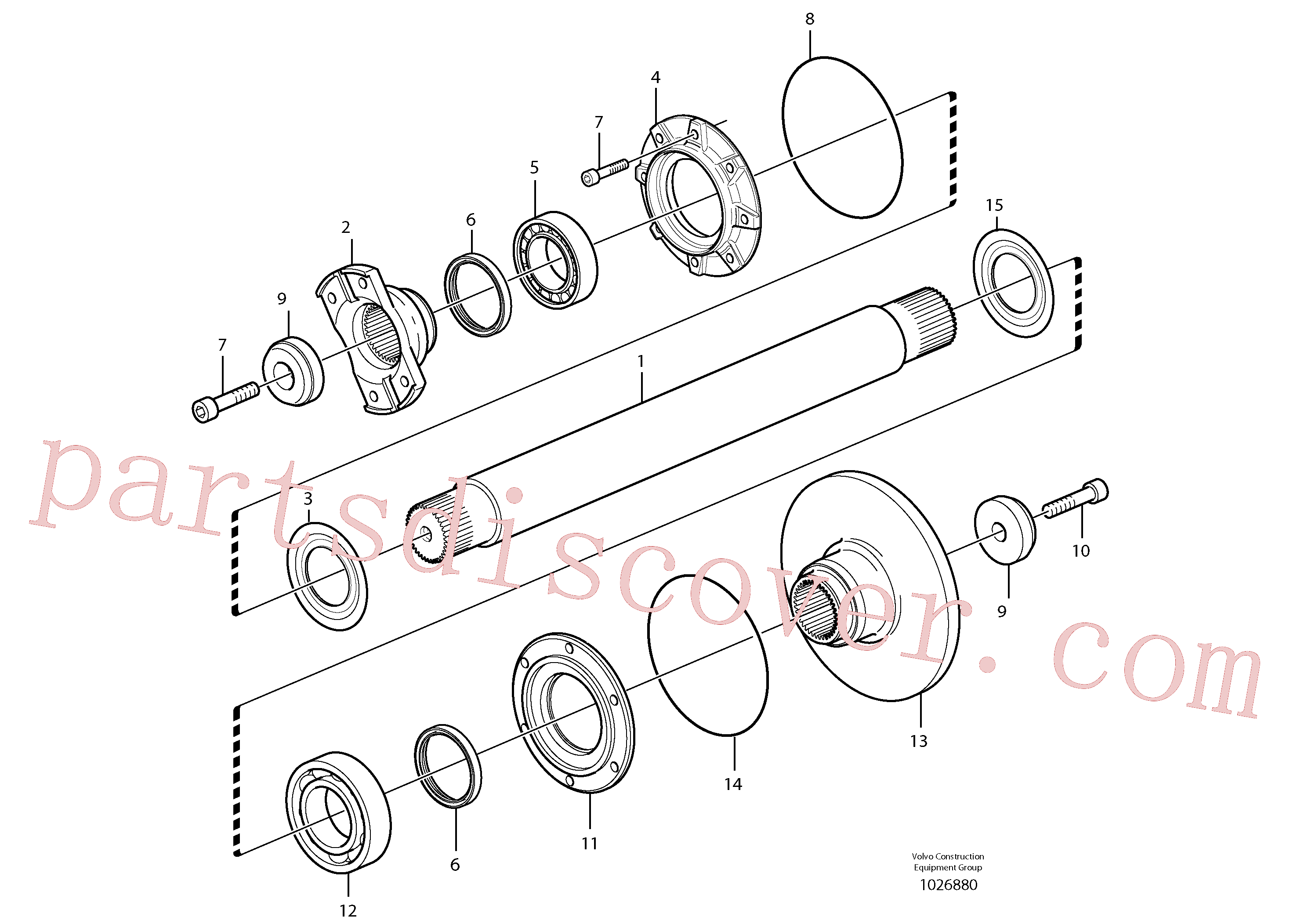 VOE11113070 for Volvo Intermediate shaft(1026880 assembly)