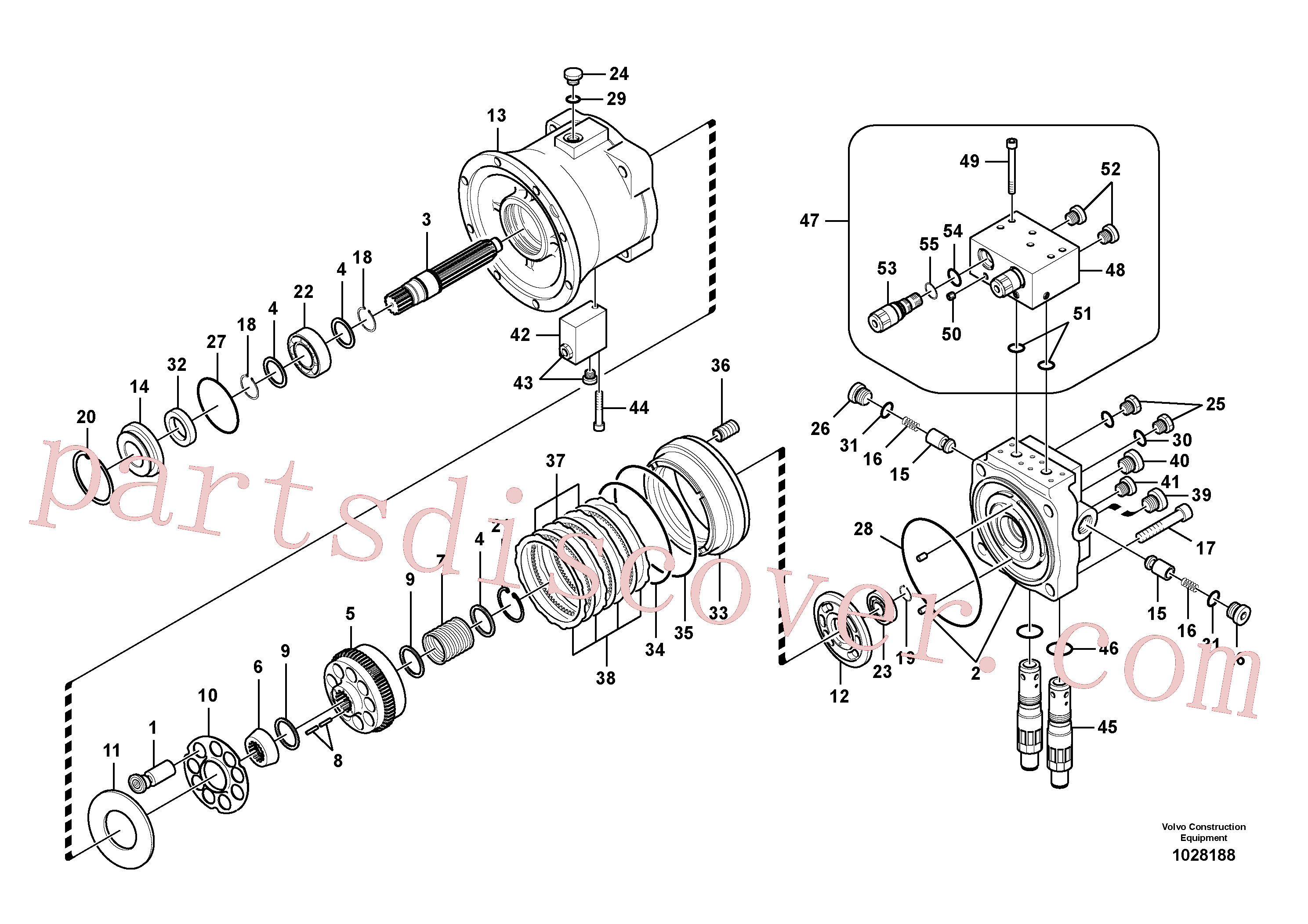 SA9566-10200 for Volvo Swing motor(1028188 assembly)
