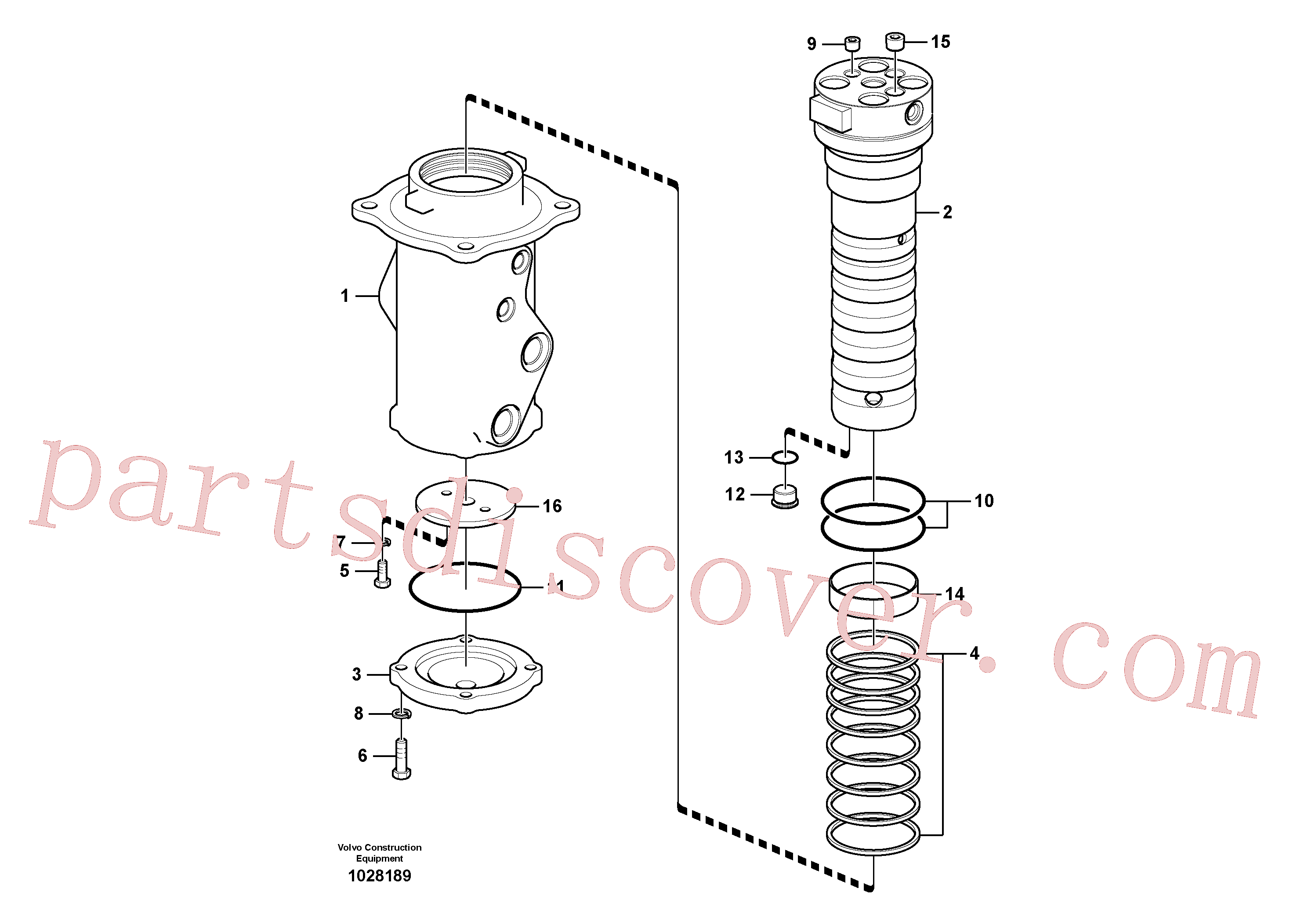 VOE14543490 for Volvo Turning joint(1028189 assembly)