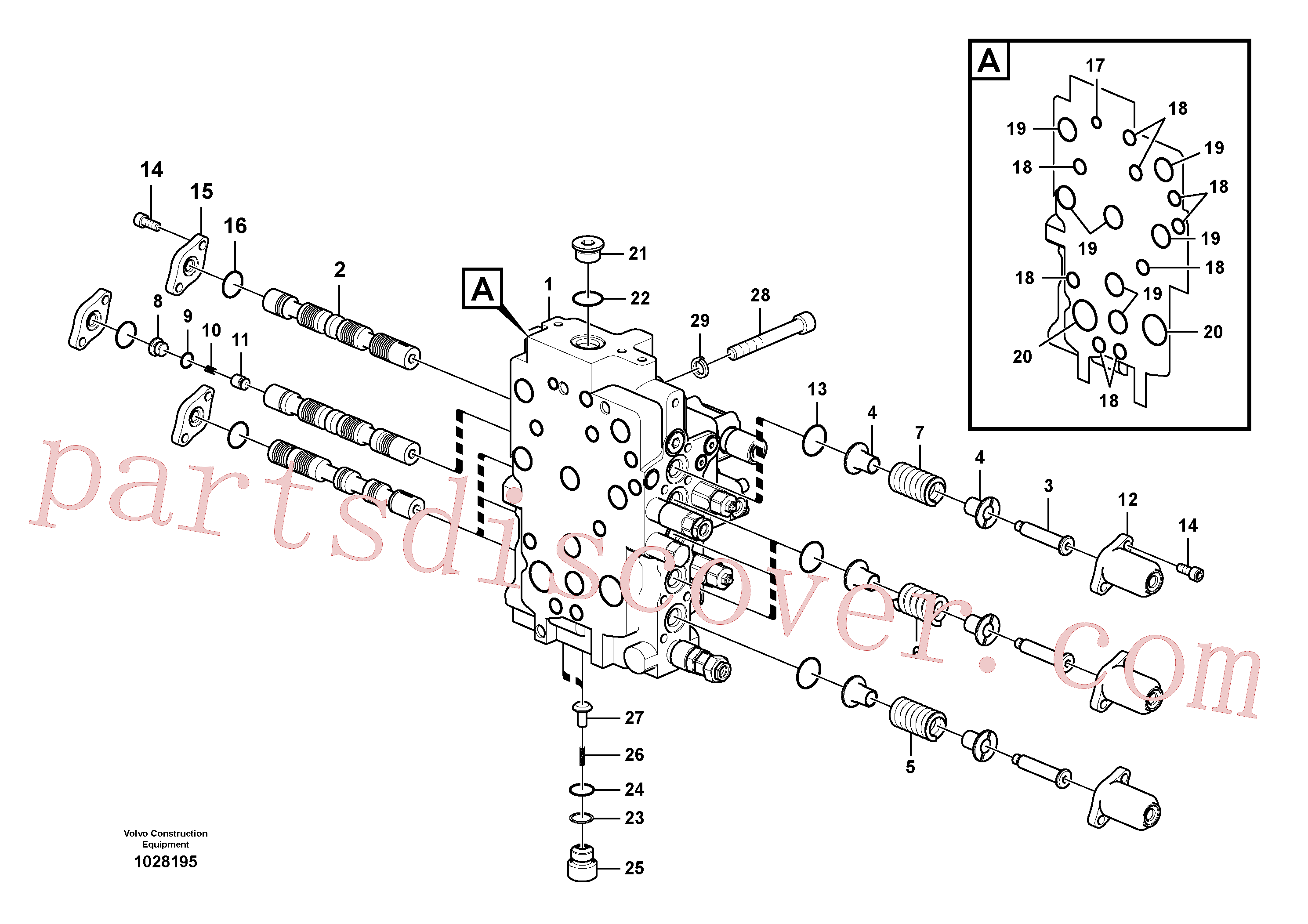 VOE14552404 for Volvo Main control valve(1028195 assembly)