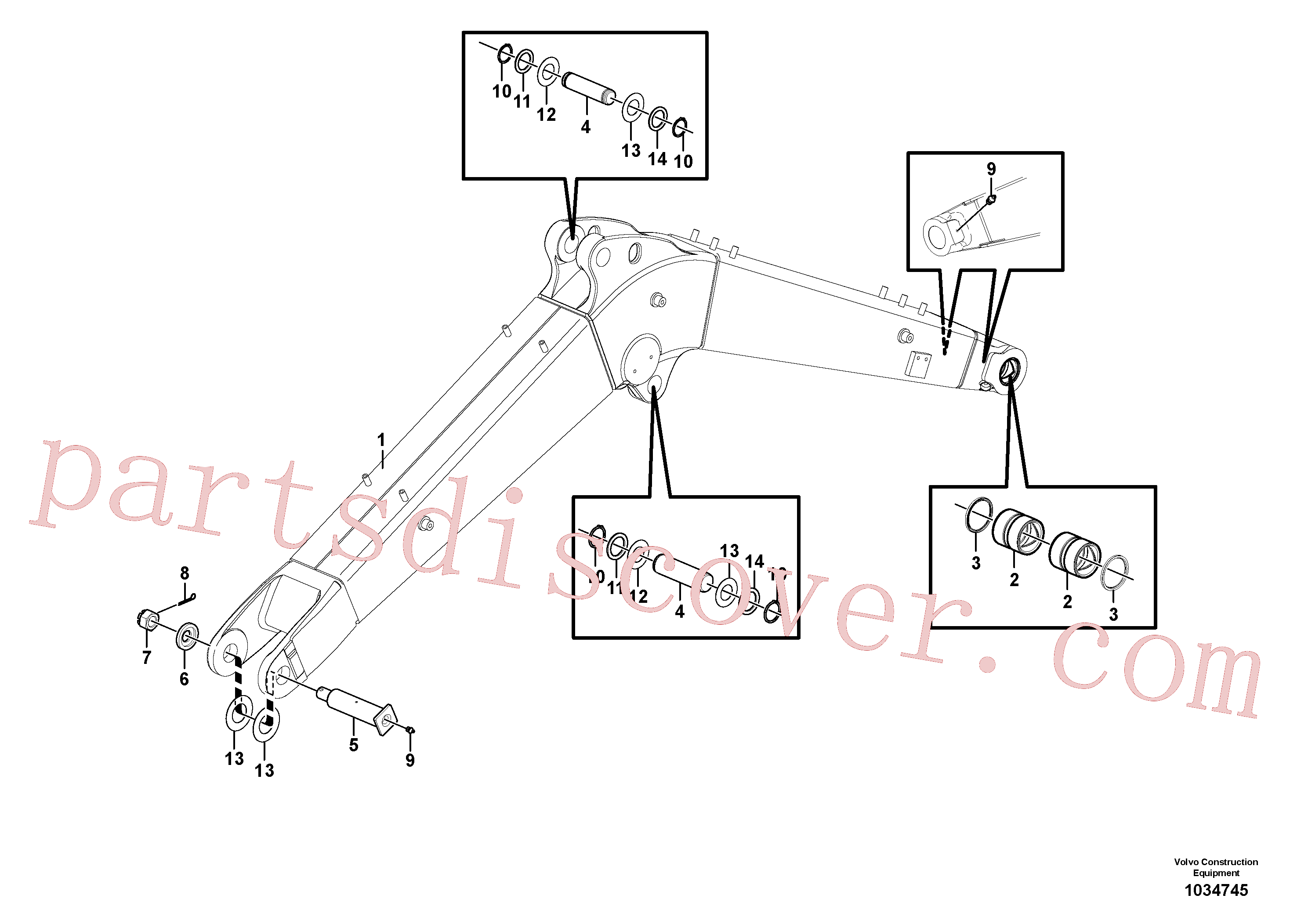 VOE11802087 for Volvo Boom(1034745 assembly)