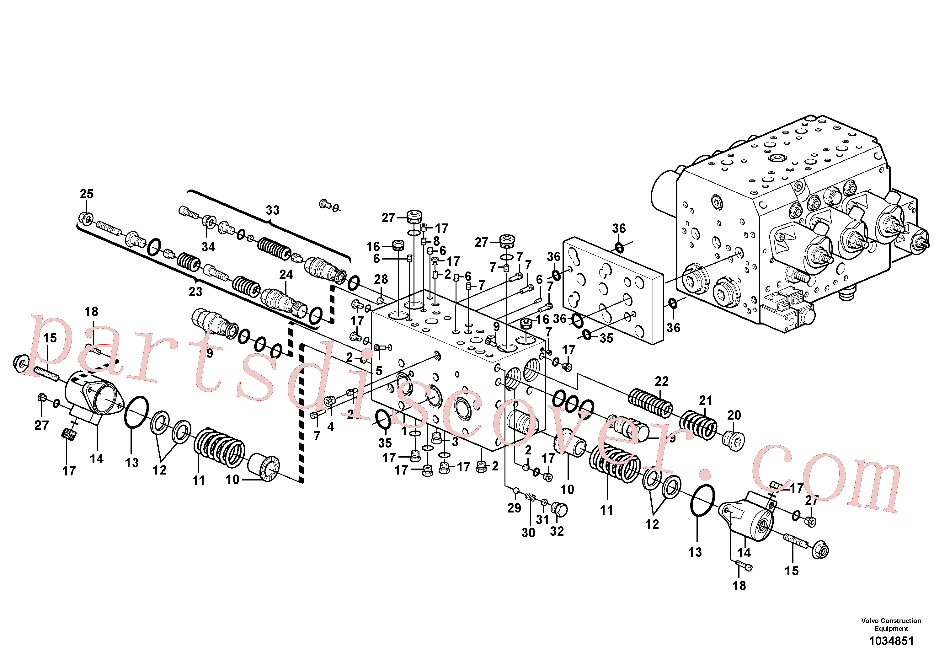VOE11704820 for Volvo Valve(1034851 assembly)