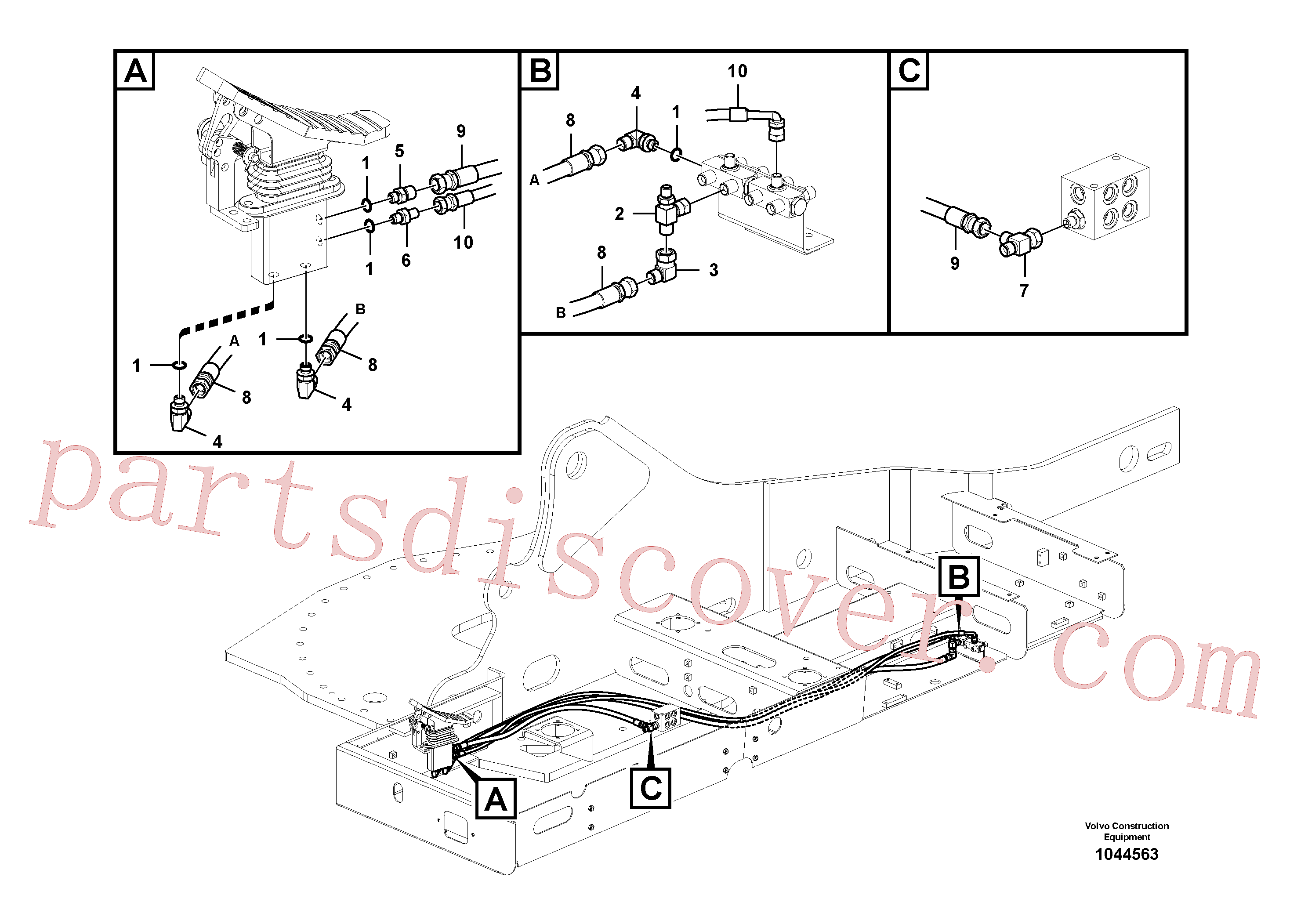 SA9453-02252 for Volvo Servo system, hammer and shear(1044563 assembly)