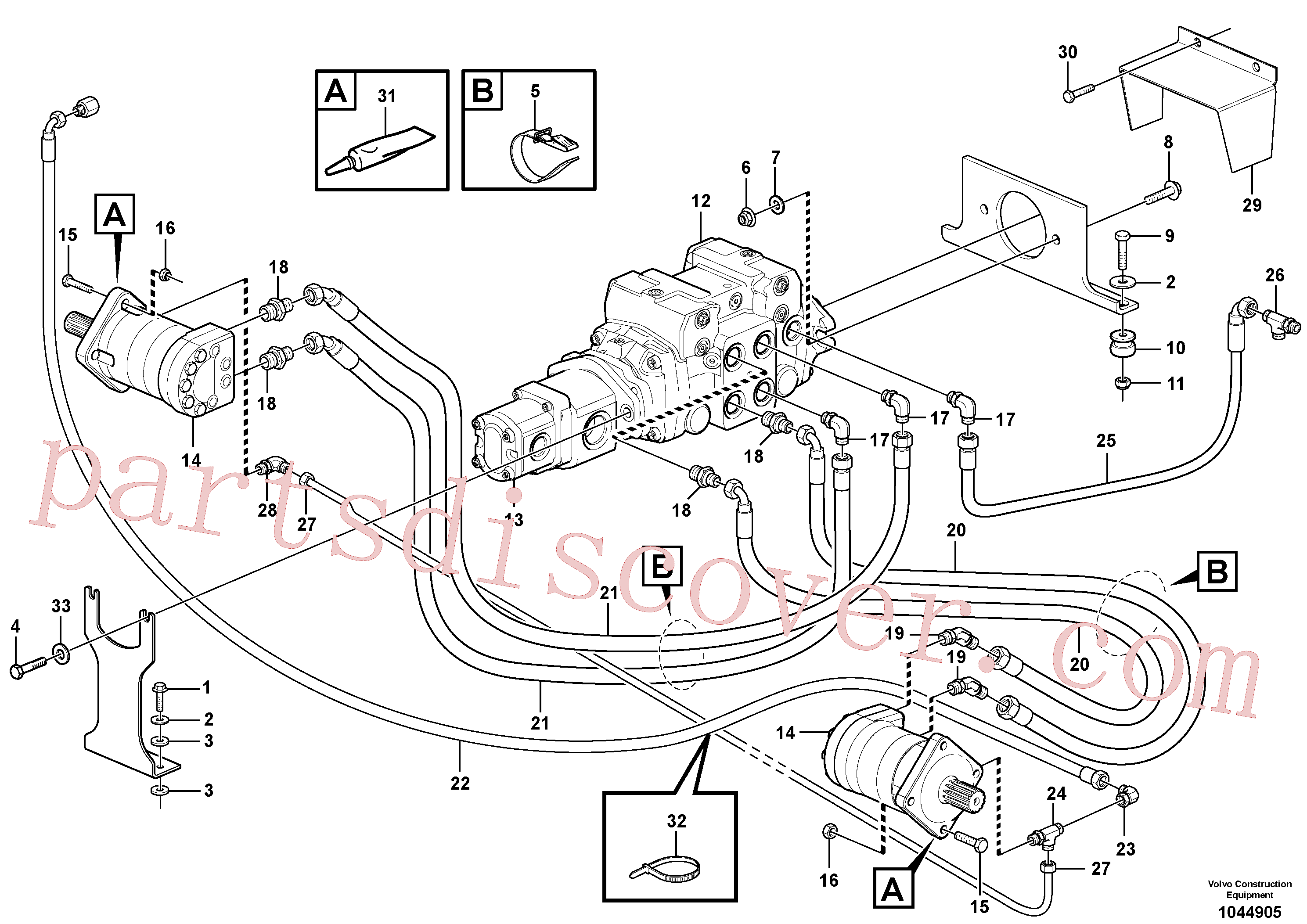 PJ4380072 for Volvo Hydraulic system Transport(1044905 assembly)