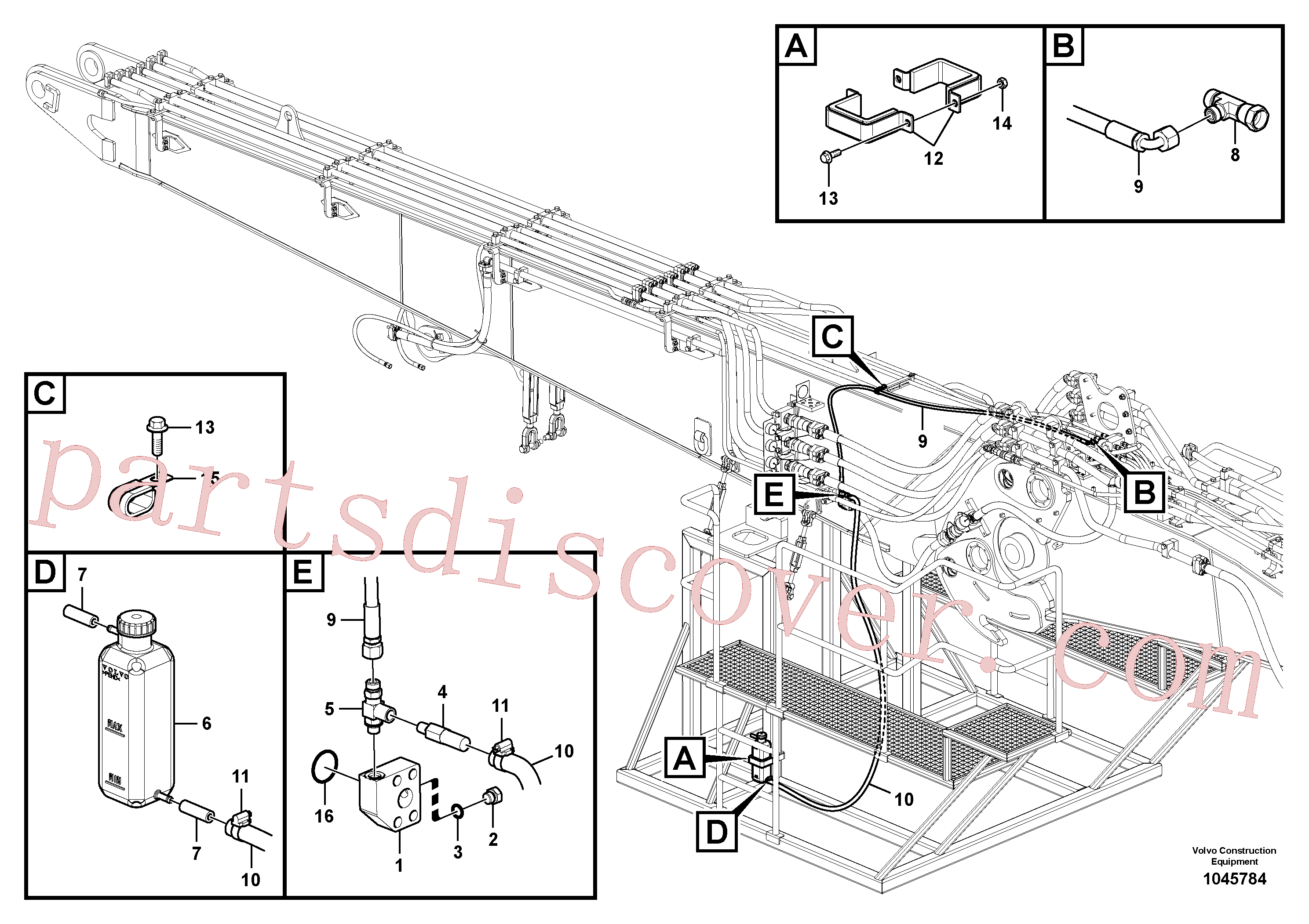 VOE14615371 for Volvo Reserve tank(1045784 assembly)