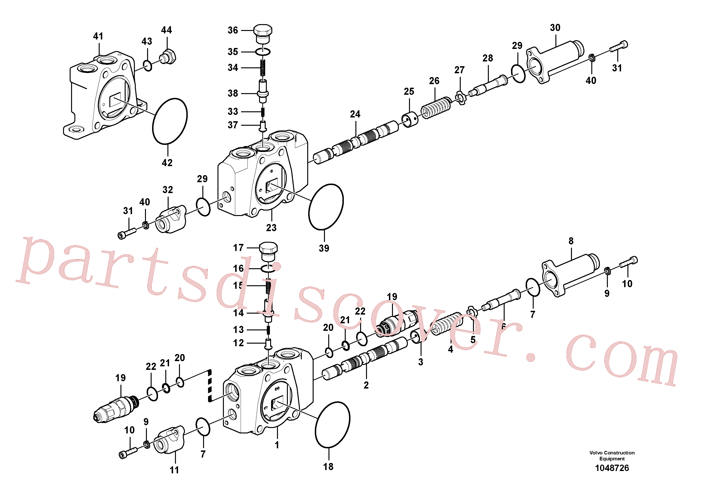 VOE14587103 for Volvo Main control valve(1048726 assembly)