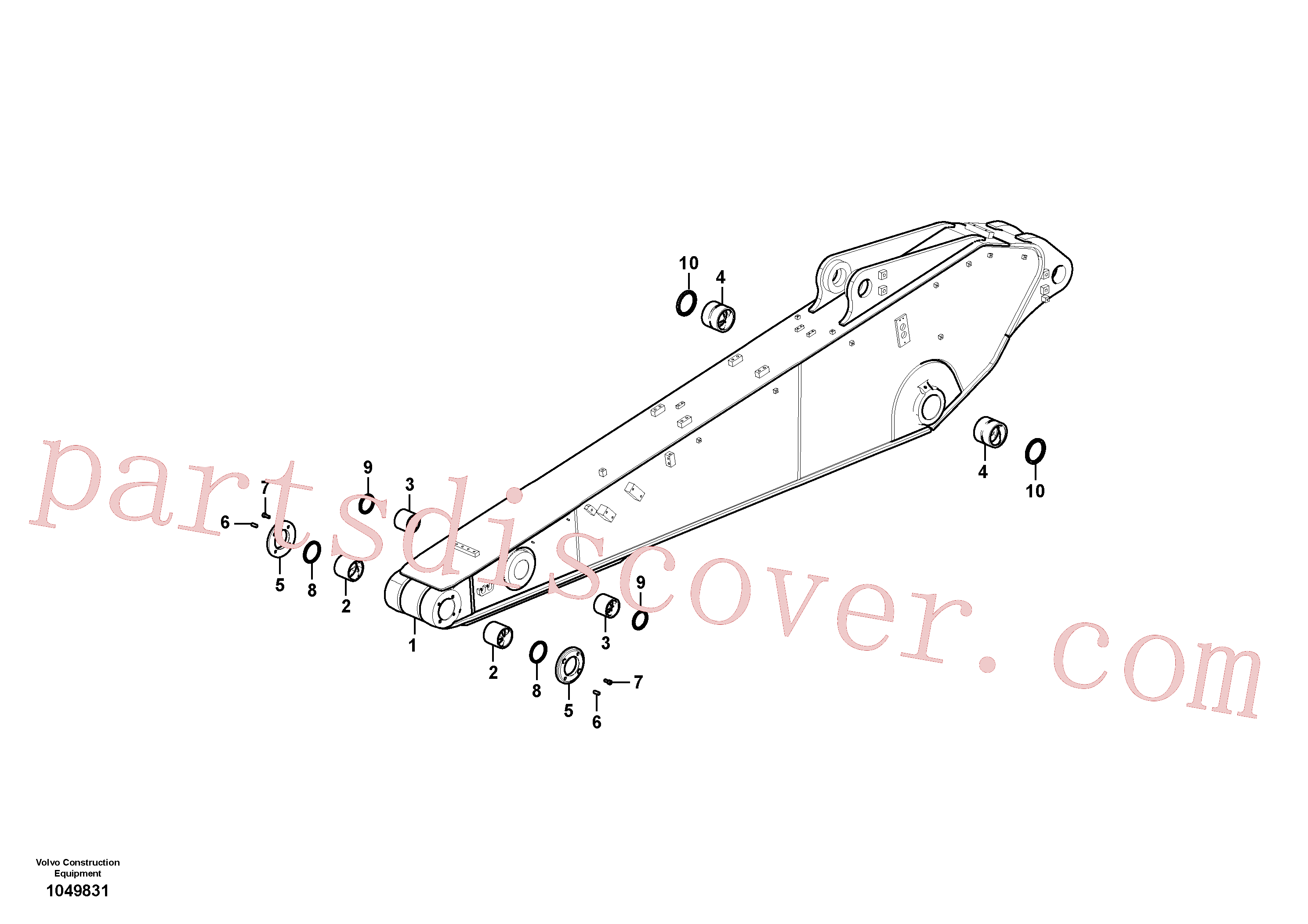 VOE997858 for Volvo Dipper arm(1049831 assembly)