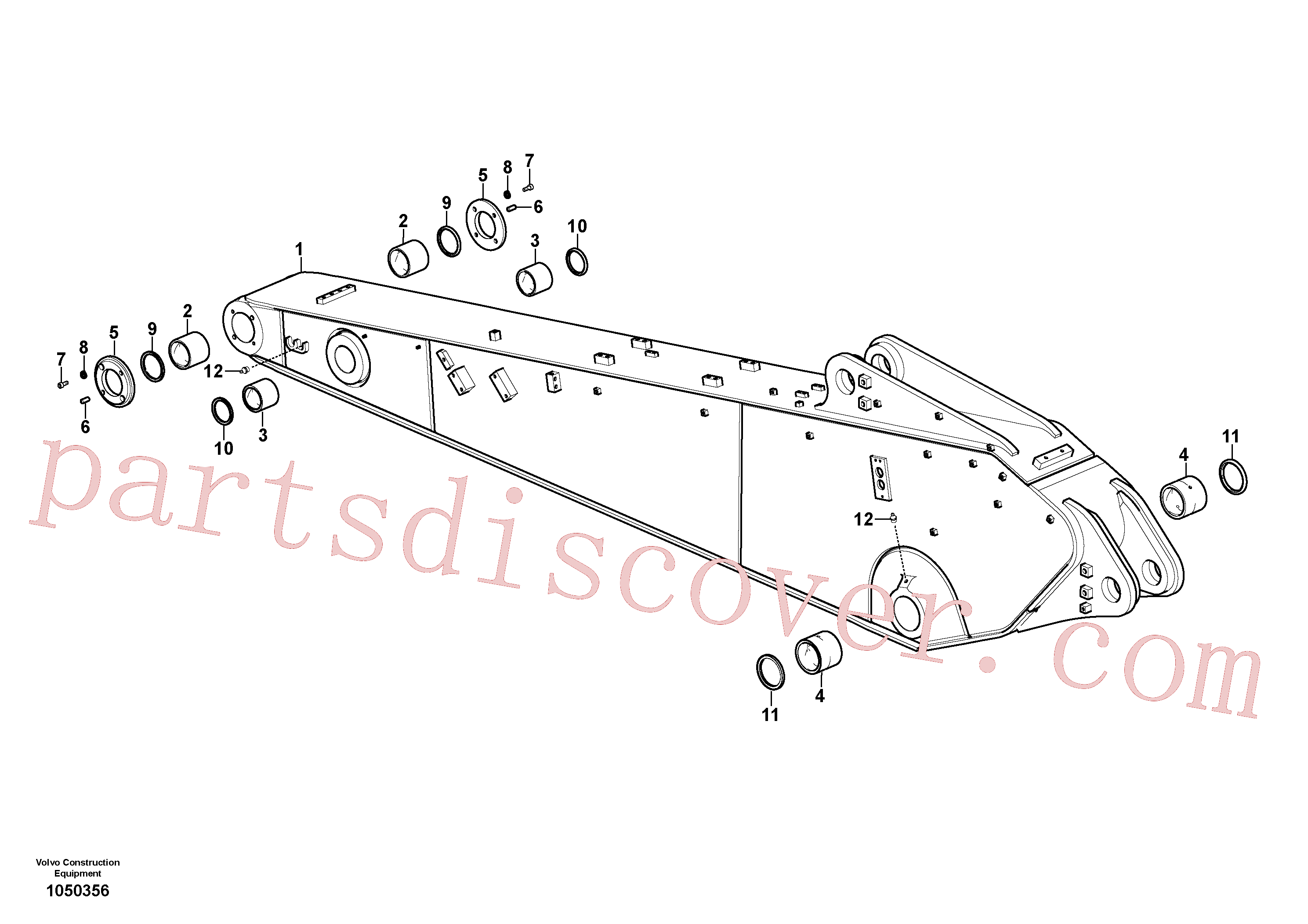 VOE997858 for Volvo Dipper arm and grease piping with piping seat(1050356 assembly)