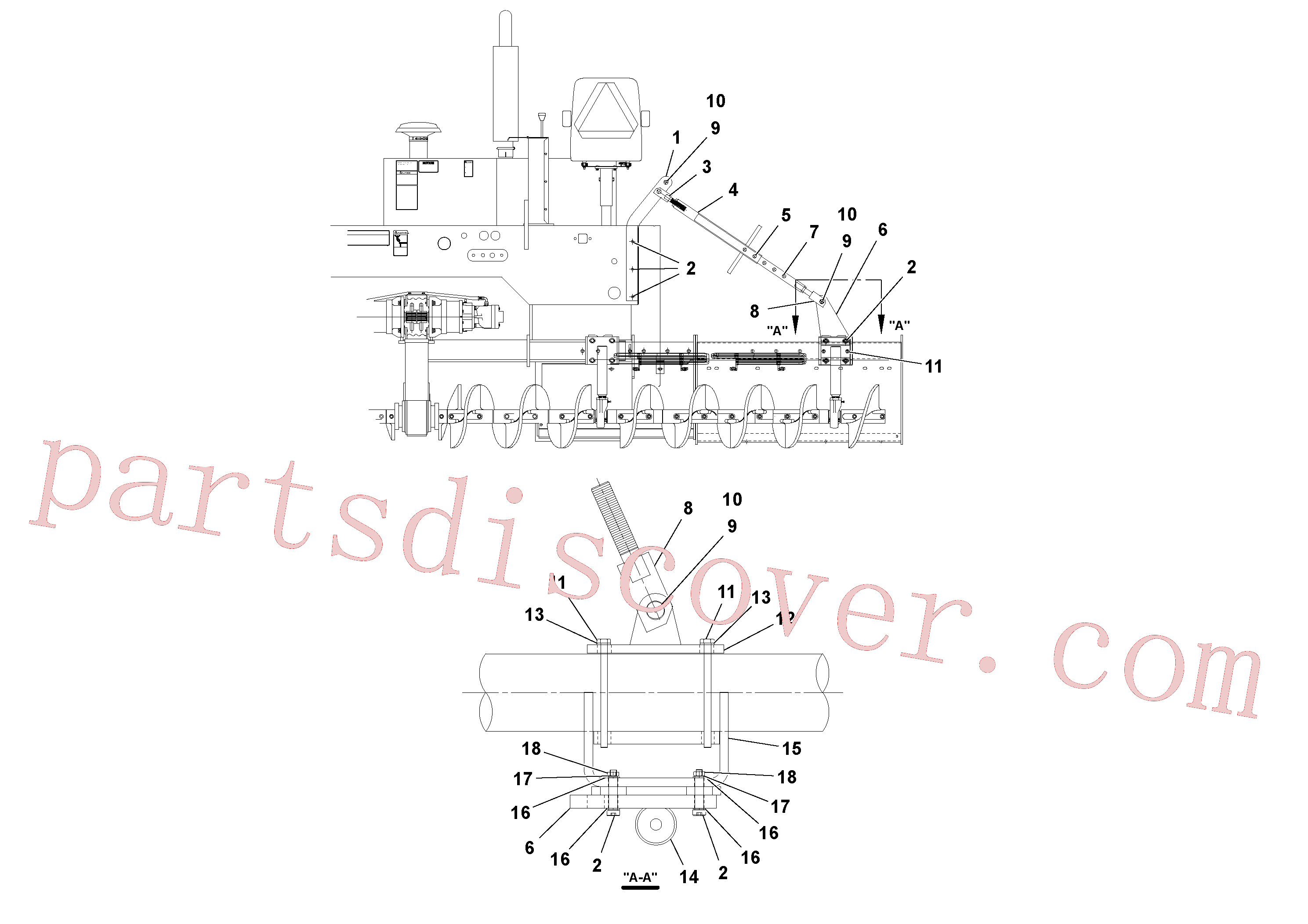 RM95922902 for Volvo Auger Tunnel Extension Brace Kit, Auger Extension Brace Kit(1052132 assembly)