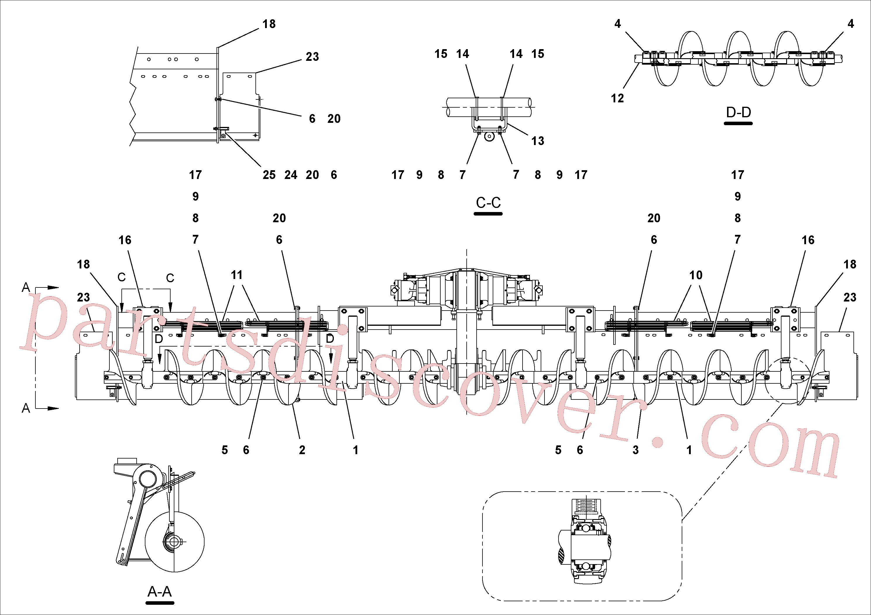 China Made RM95922902 Hexagon nut parts for Volvo Excavator