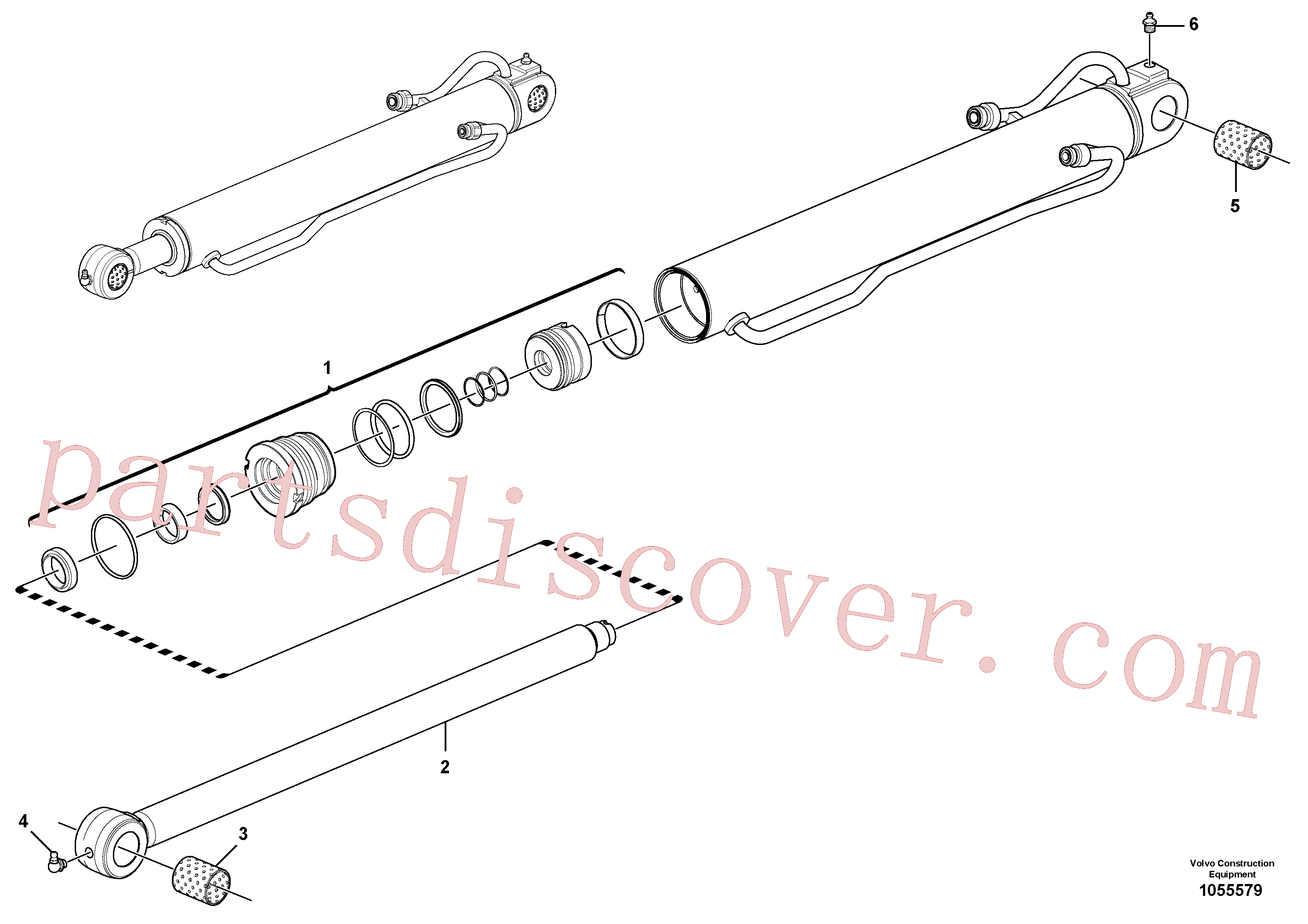 VOE11988473 for Volvo Boom cylinder(1055579 assembly)
