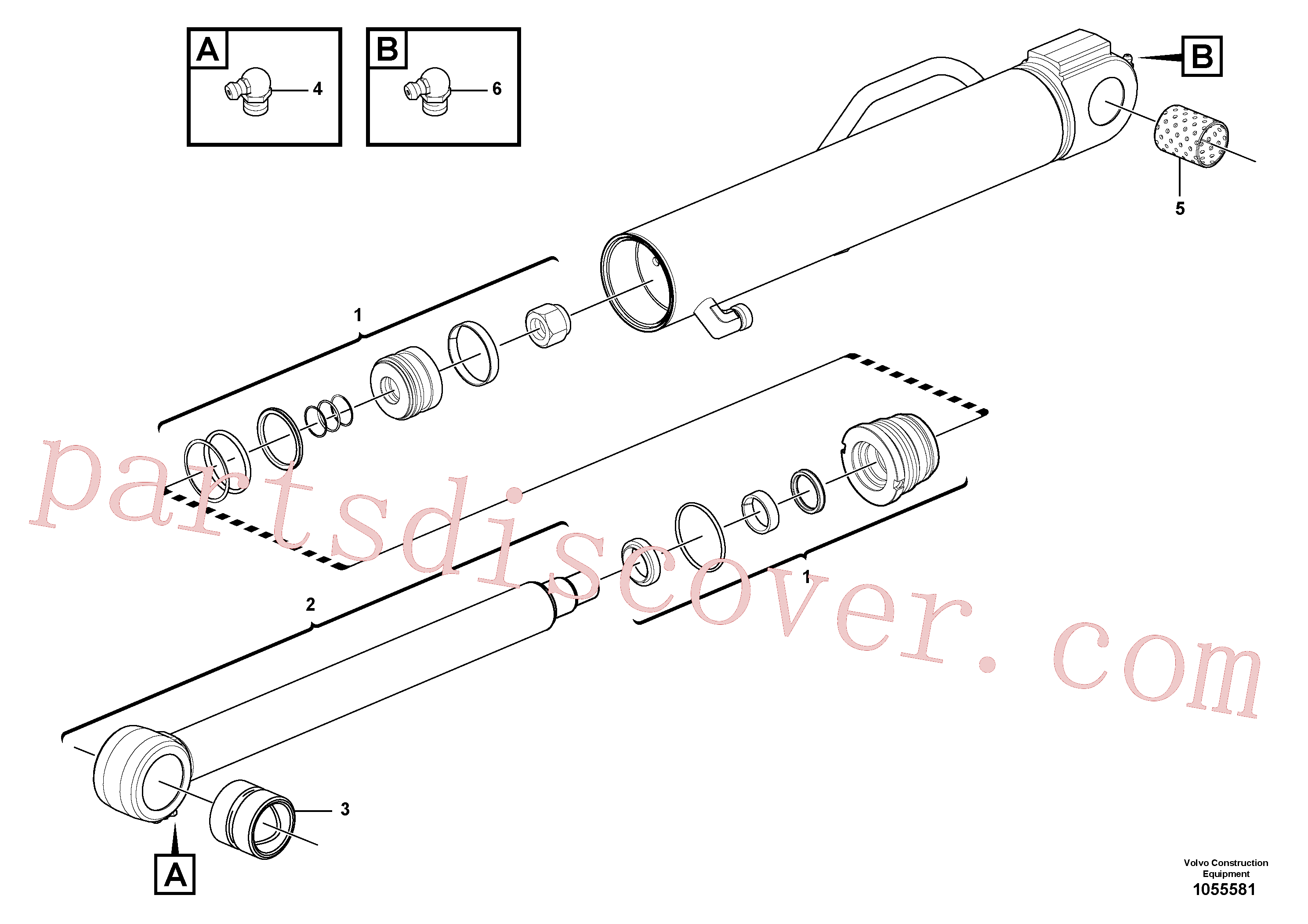 VOE11988473 for Volvo Bucket cylinder(1055581 assembly)
