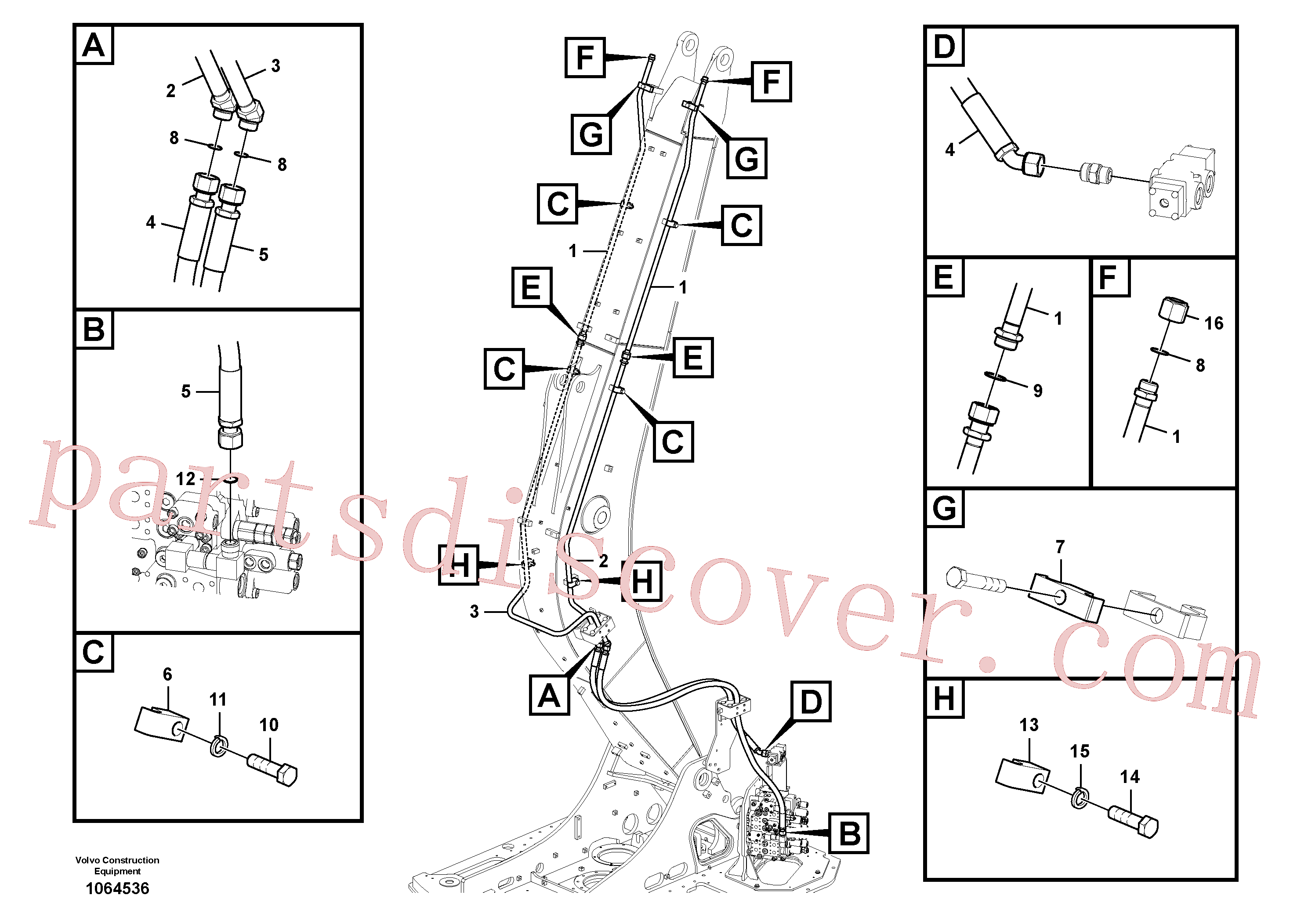 VOE14677332 Pipe for Volvo Excavator Parts