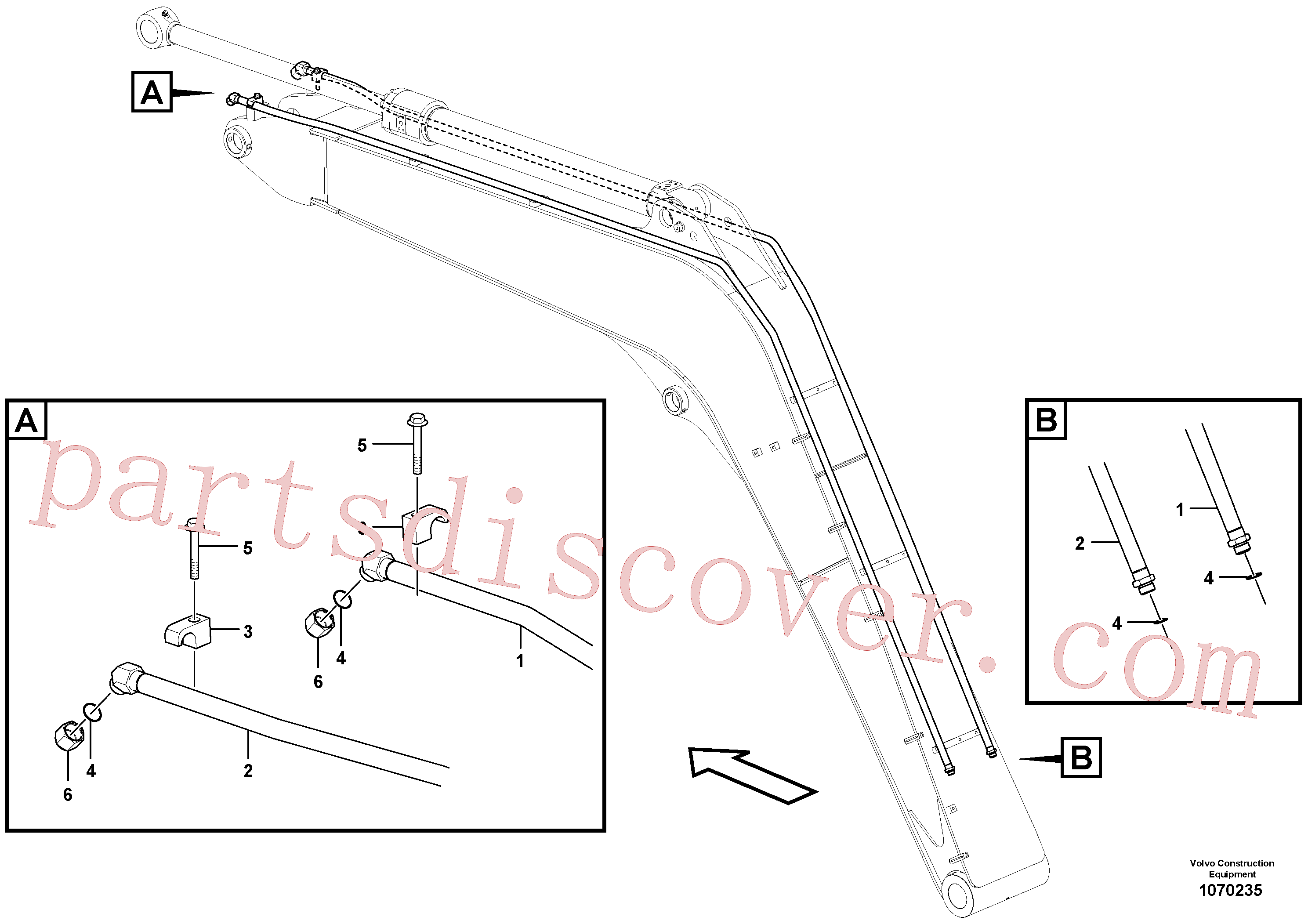 VOE13965221 for Volvo Working hydraulic, hammer and shear for boom(1070235 assembly)