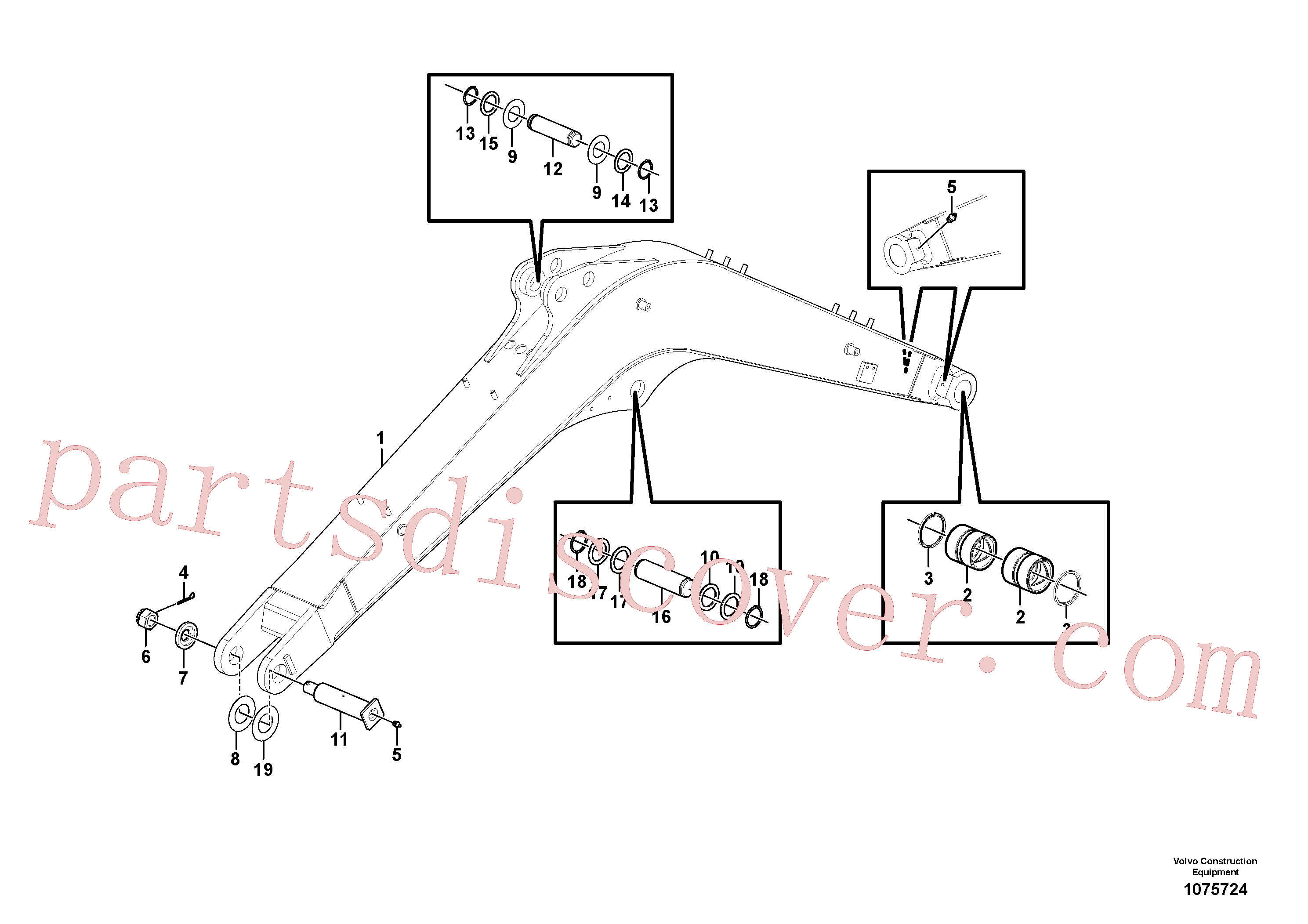 VOE11802087 for Volvo Boom(1075724 assembly)