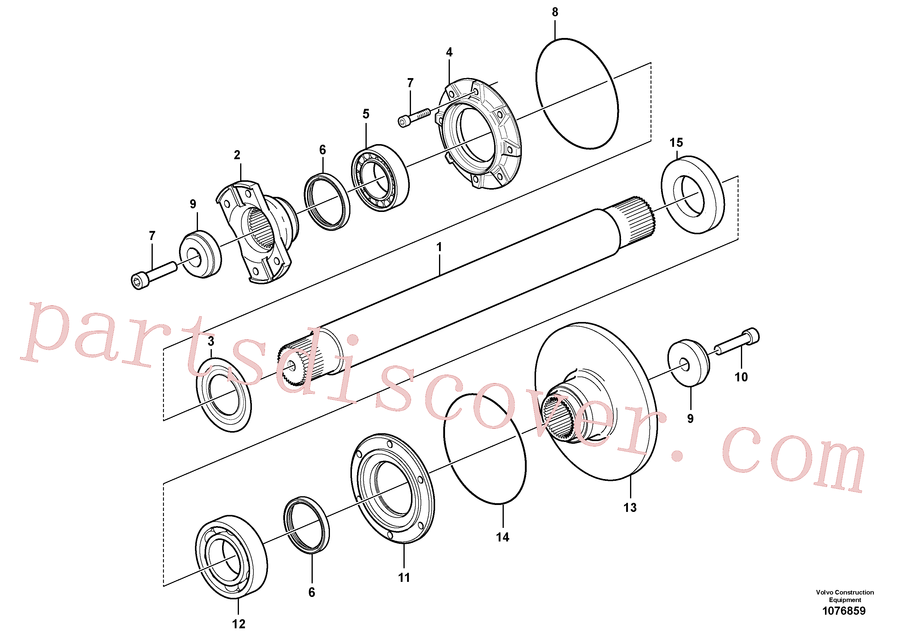 VOE11113070 for Volvo Intermediate shaft(1076859 assembly)