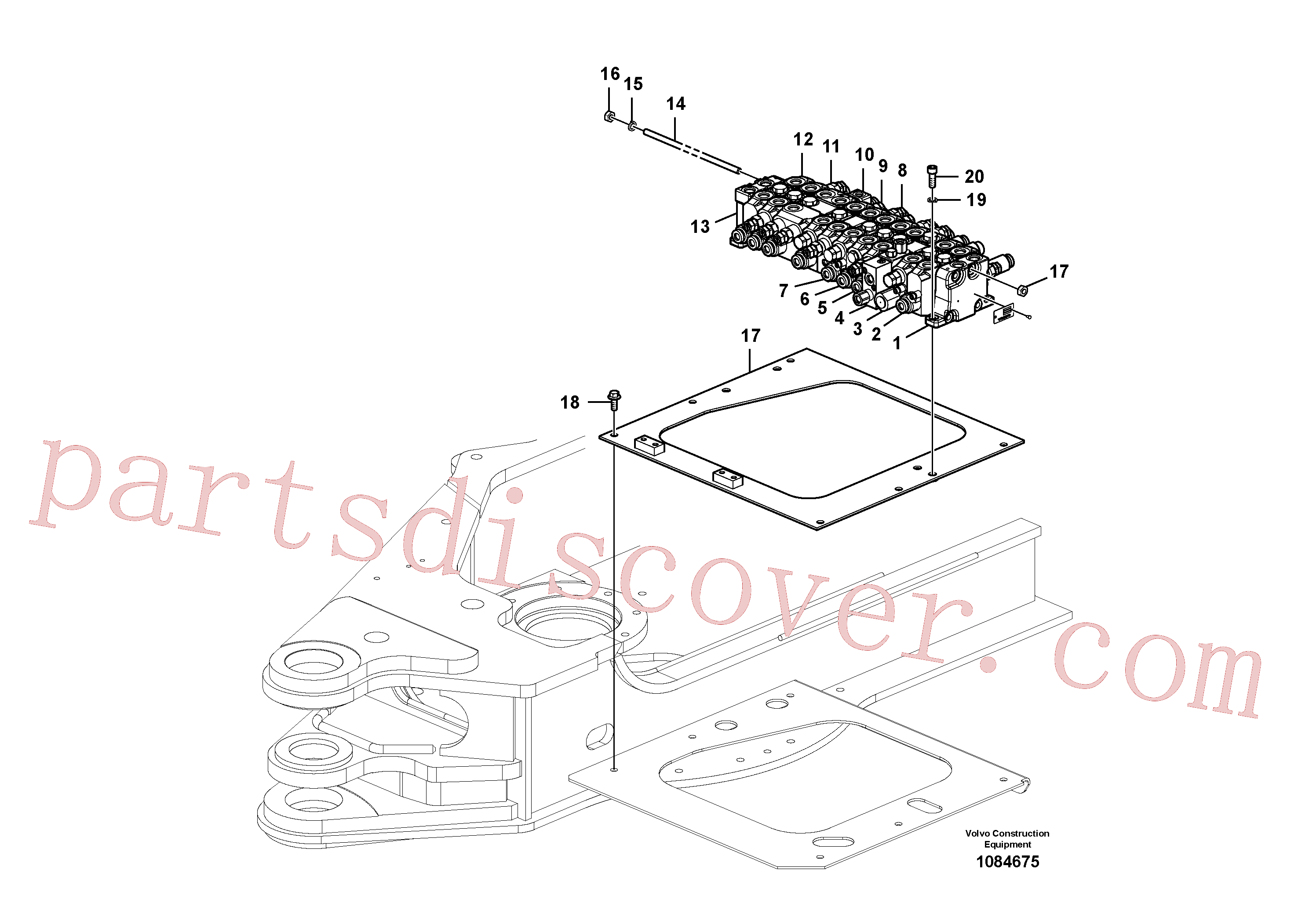 VOE14587103 for Volvo Control valve with fitting parts.(1084675 assembly)
