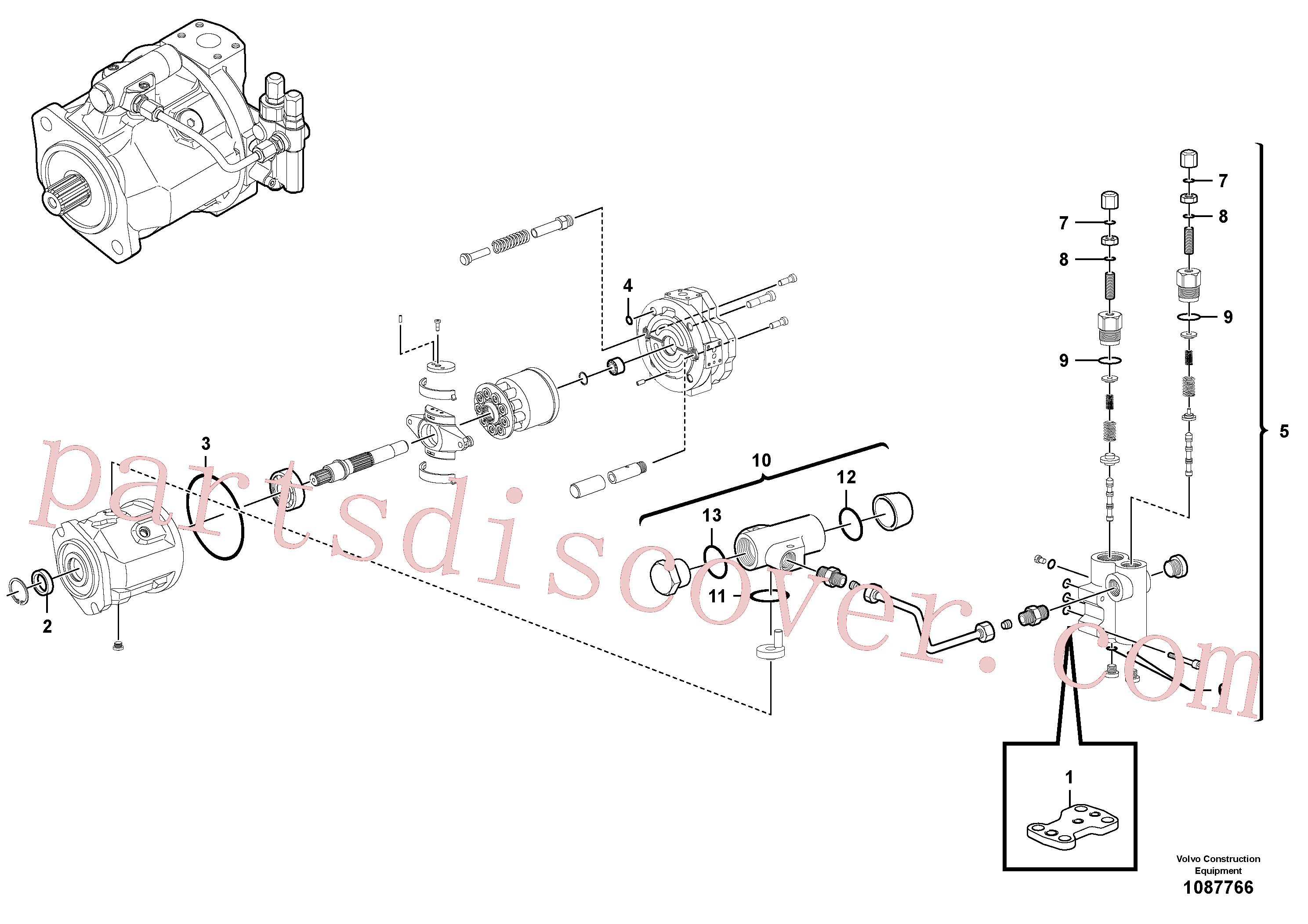 VOE17204029 for Volvo Hydraulic pump(1087766 assembly)