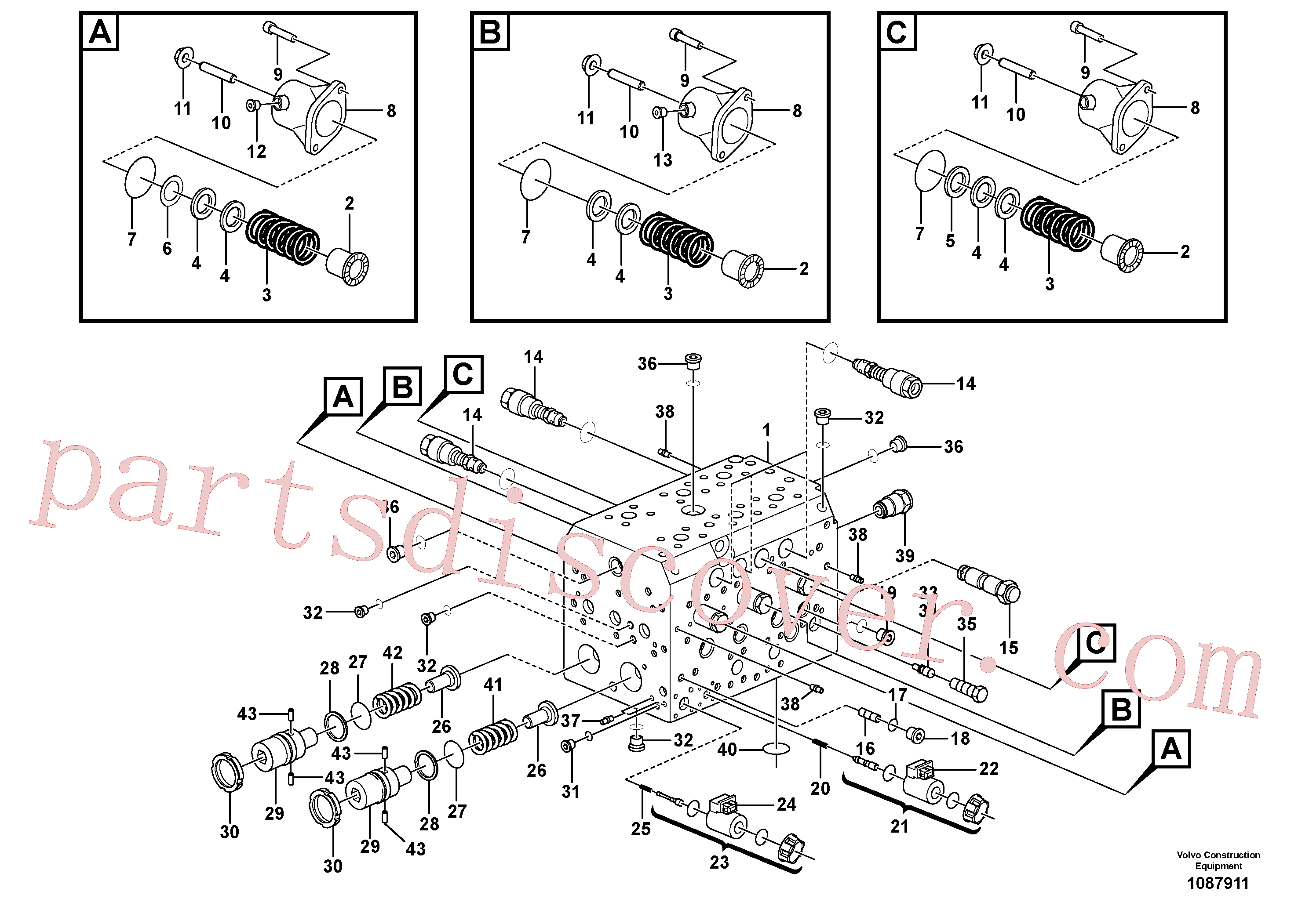 VOE11704820 for Volvo Valve(1087911 assembly)