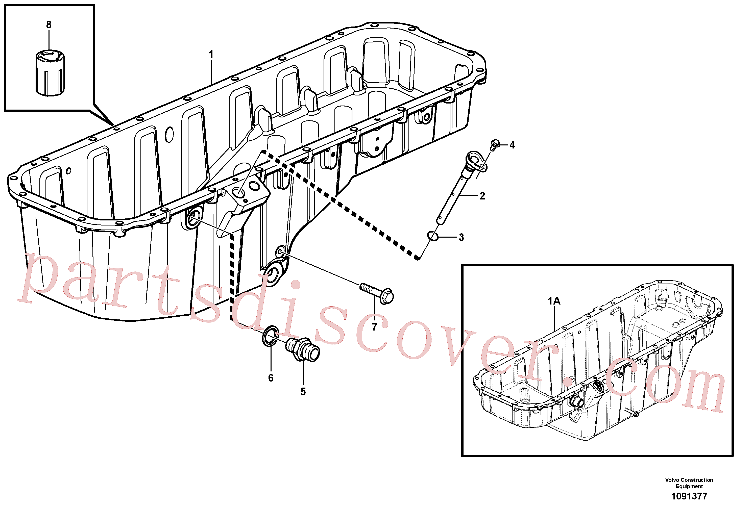 VOE13965221 for Volvo Oil sump(1091377 assembly)