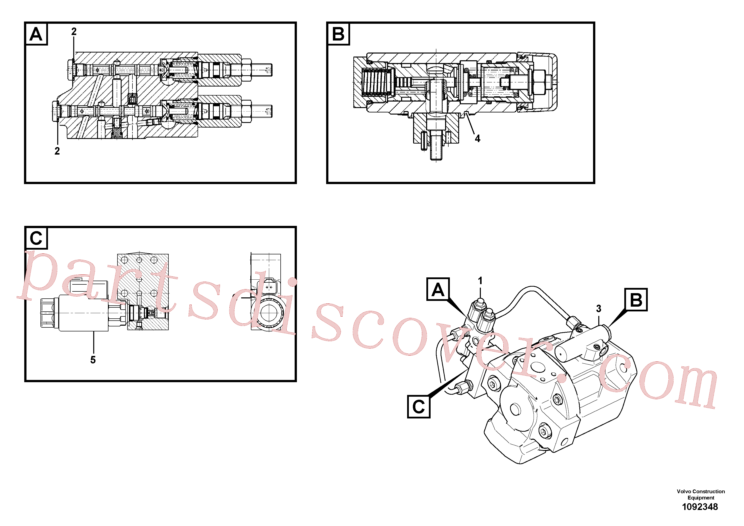 VOE17204029 for Volvo Hydraulic pump(1092348 assembly)