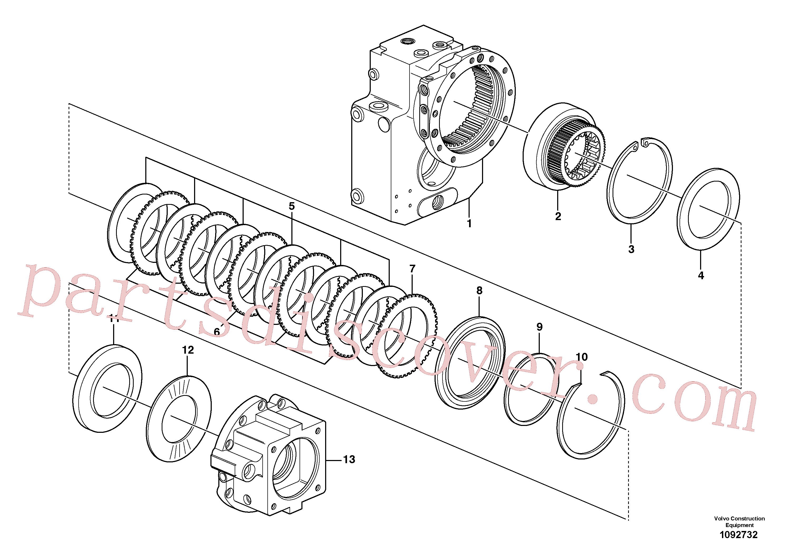 VOE11705187 for Volvo Dropbox, Brake plates(1092732 assembly)