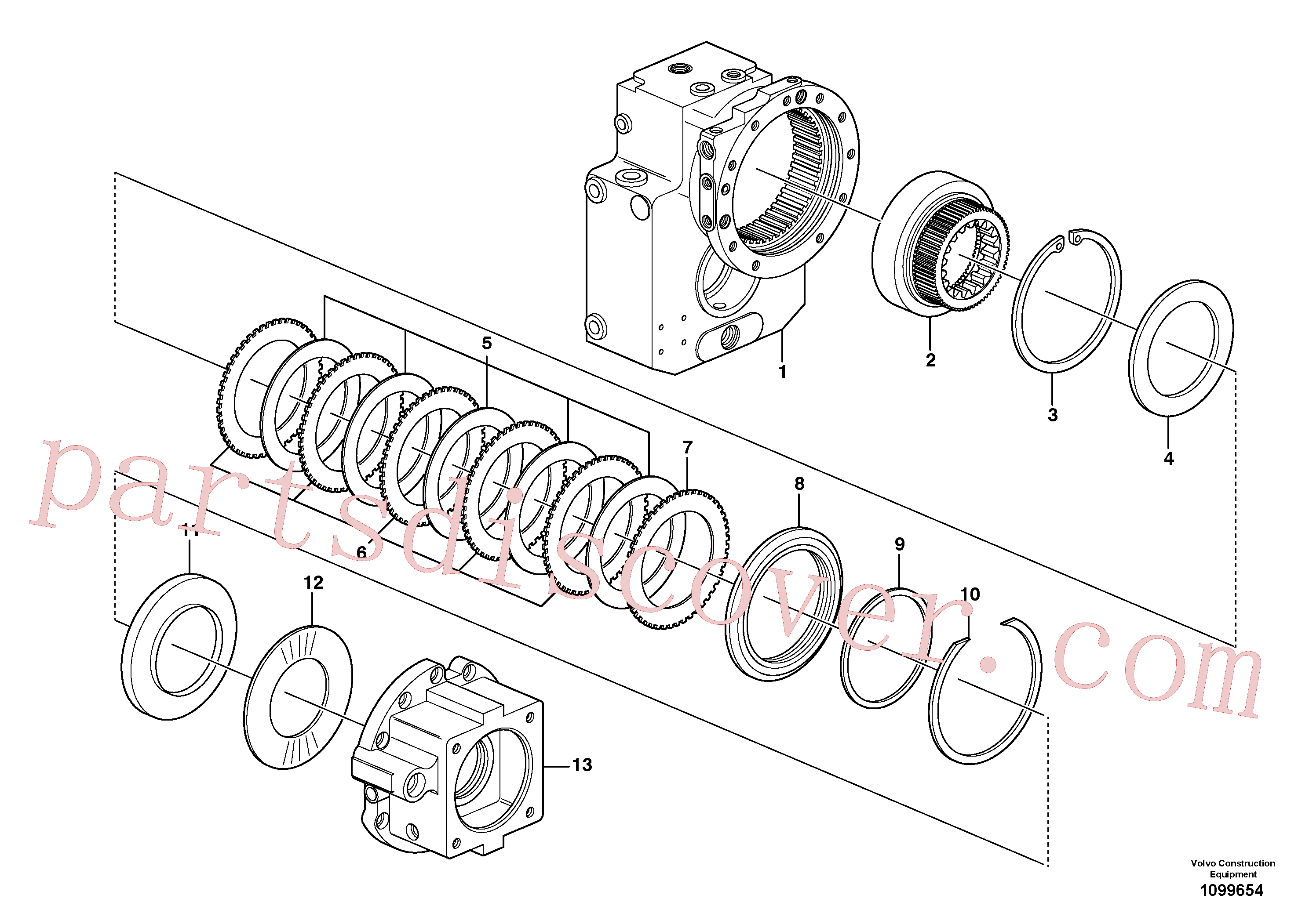 VOE11705187 for Volvo Rear axle, Brake diaphragm(1099654 assembly)