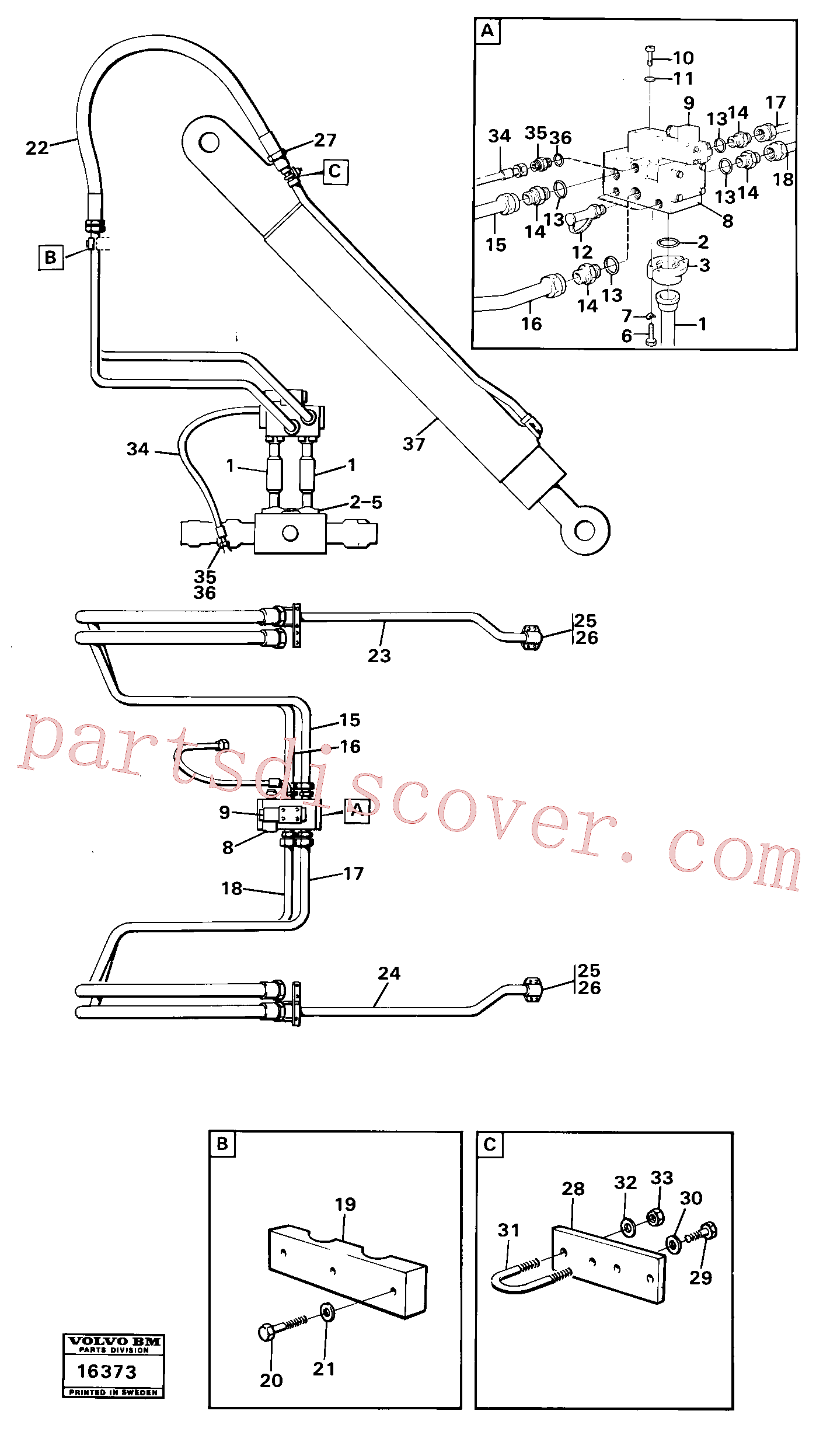 VOE4850621 for Volvo Tilting system(16373 assembly)