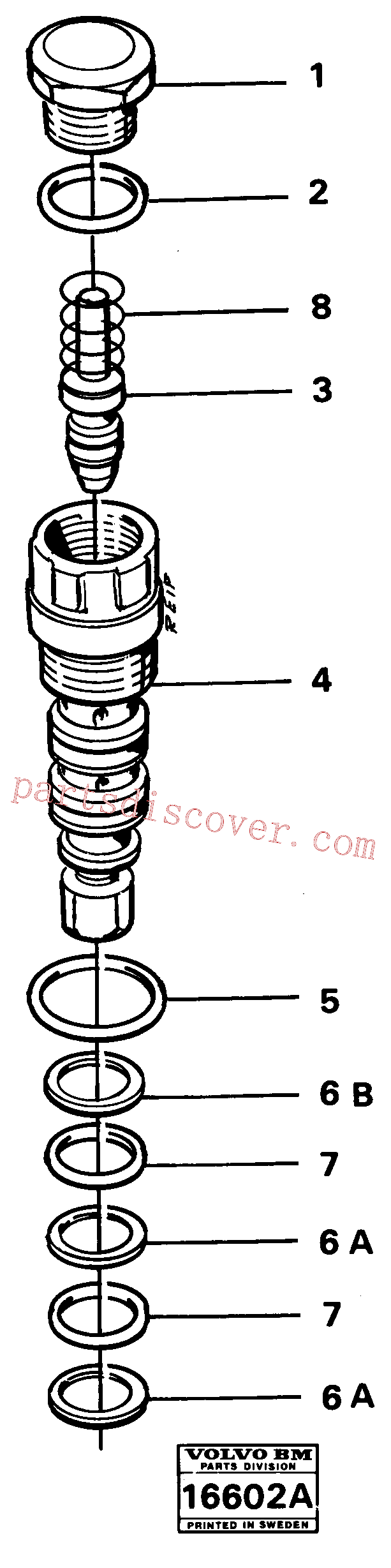 VOE6643641 for Volvo Check valve(16602A assembly)