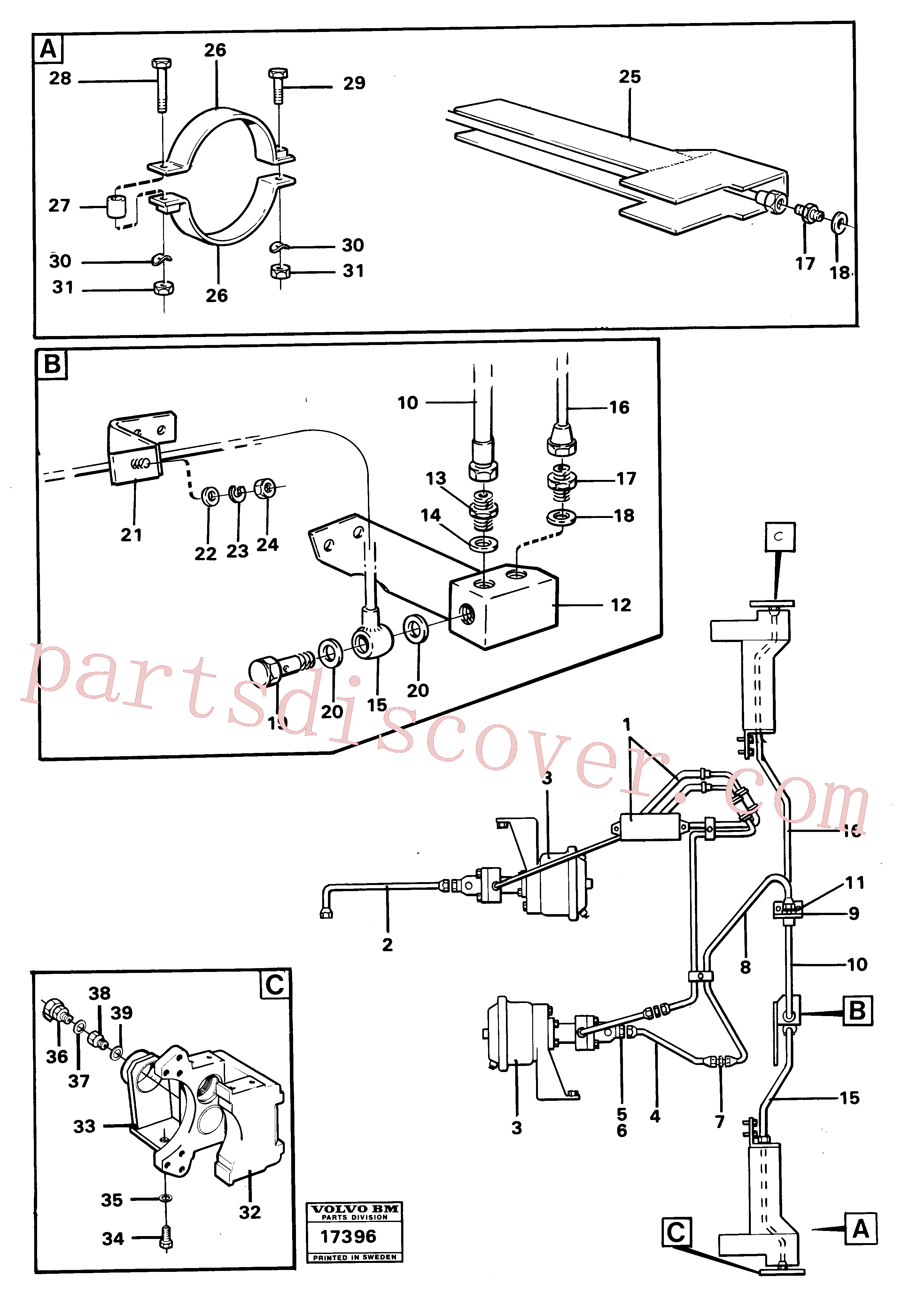 VOE13970955 Hexagon screw for Volvo Excavator Parts