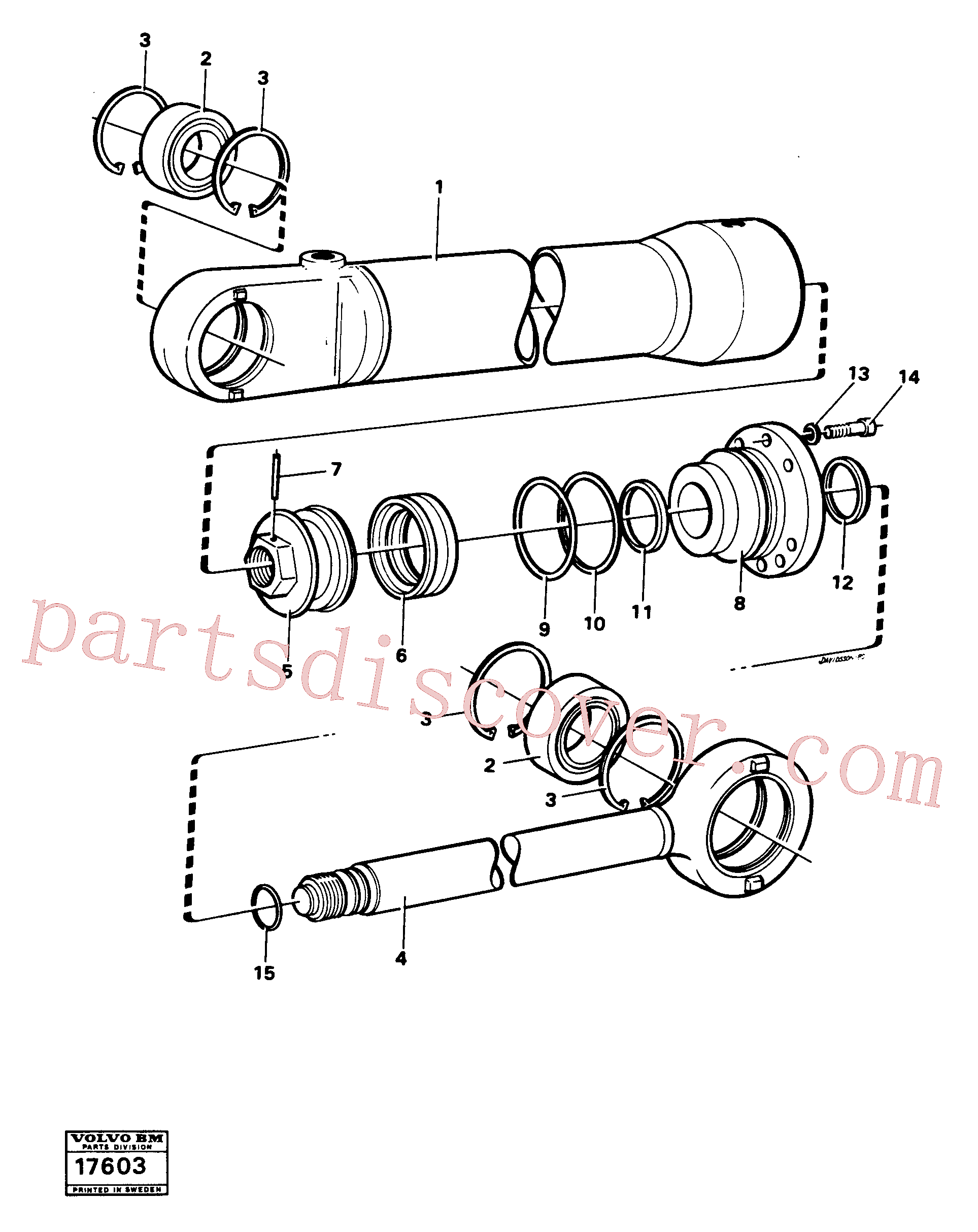 SA9016-20808 for Volvo Hydraulic cylinder(17603 assembly)