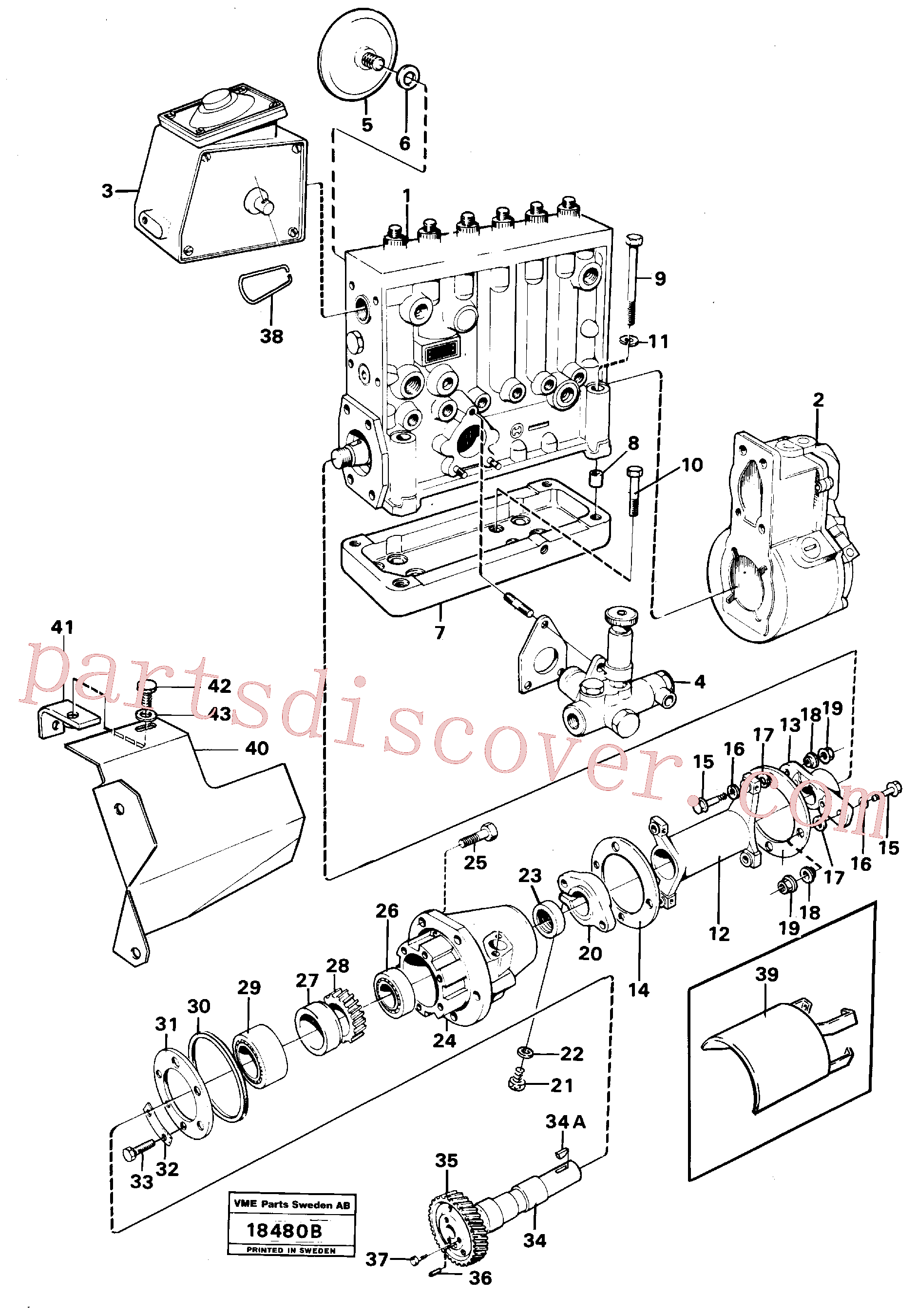 VOE963245 for Volvo Injection pump with drive(18480B assembly)