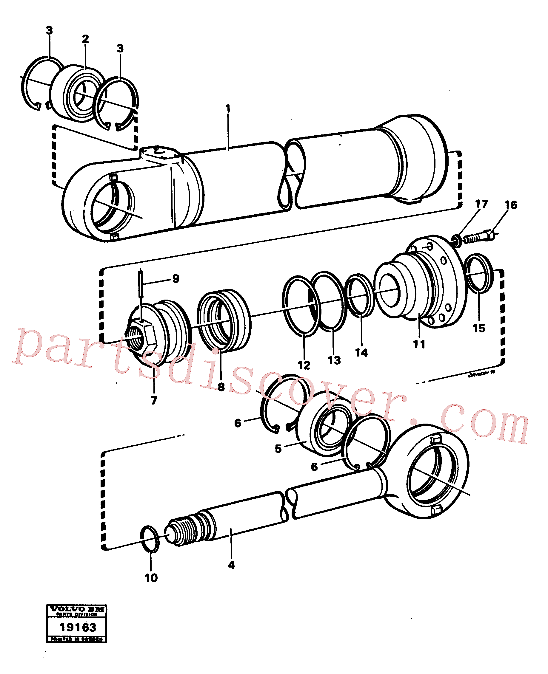 ZM2163560 for Volvo Hydraulic cylinder lifting(19163 assembly)
