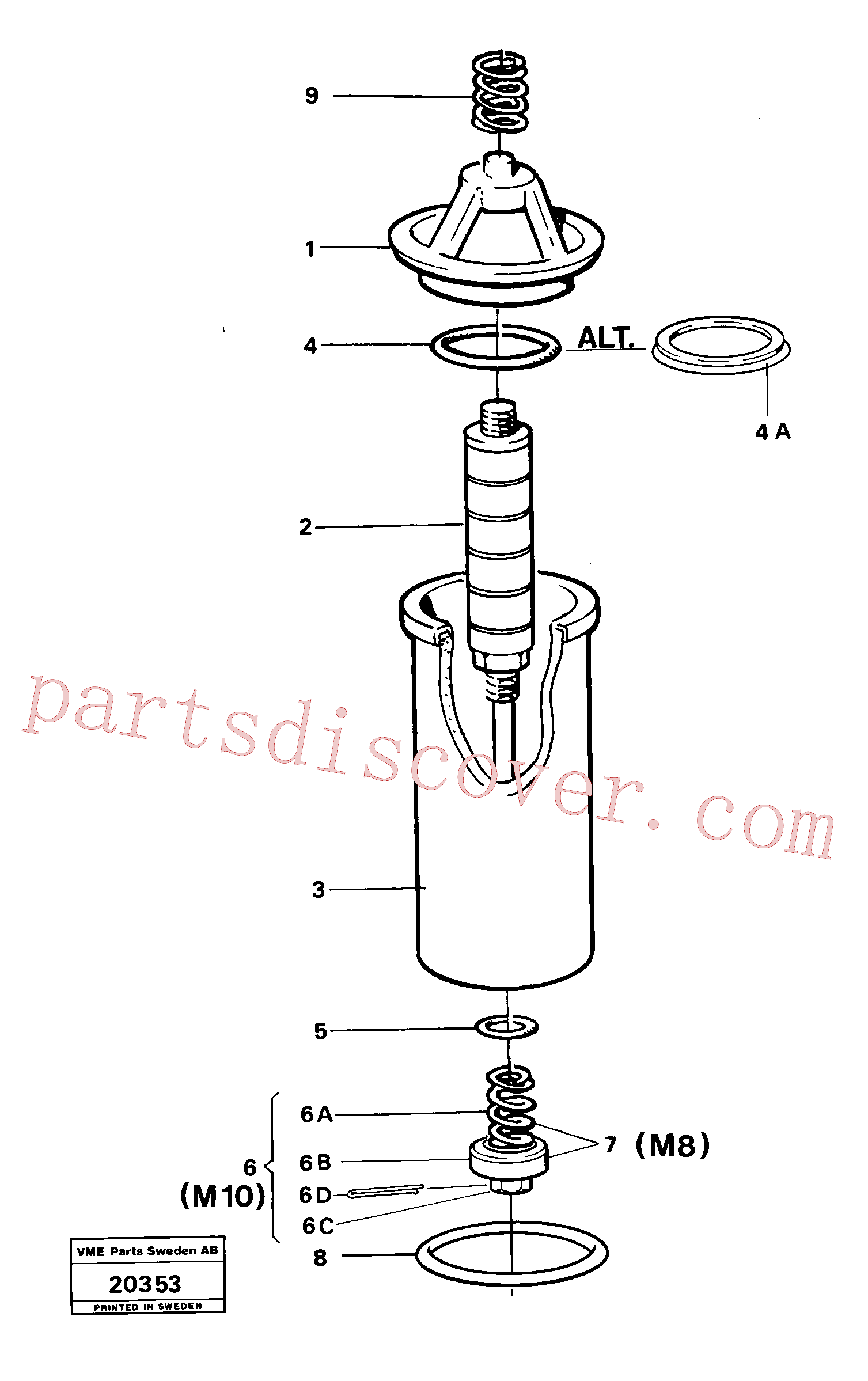 RM94146859 for Volvo Oil filter(20353 assembly)