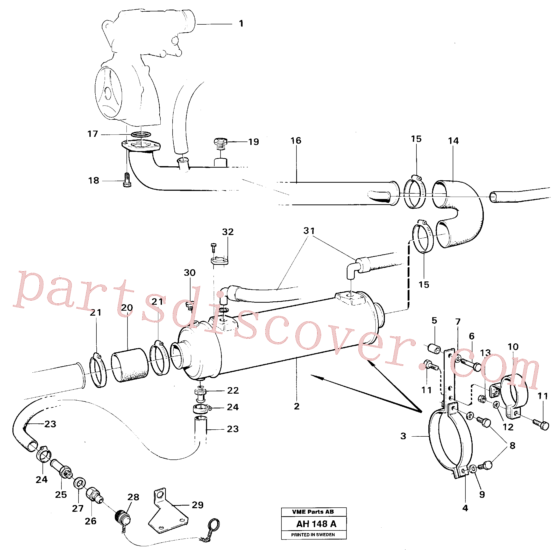 VOE13970955 for Volvo Oil cooler(AH148A assembly)